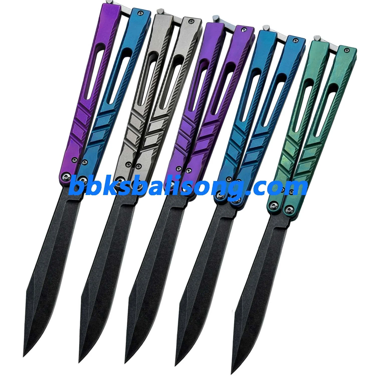 New Theone Channel Alpha Beast (CHAB) V2 Balisong Clone Titanium Handle - Image 6