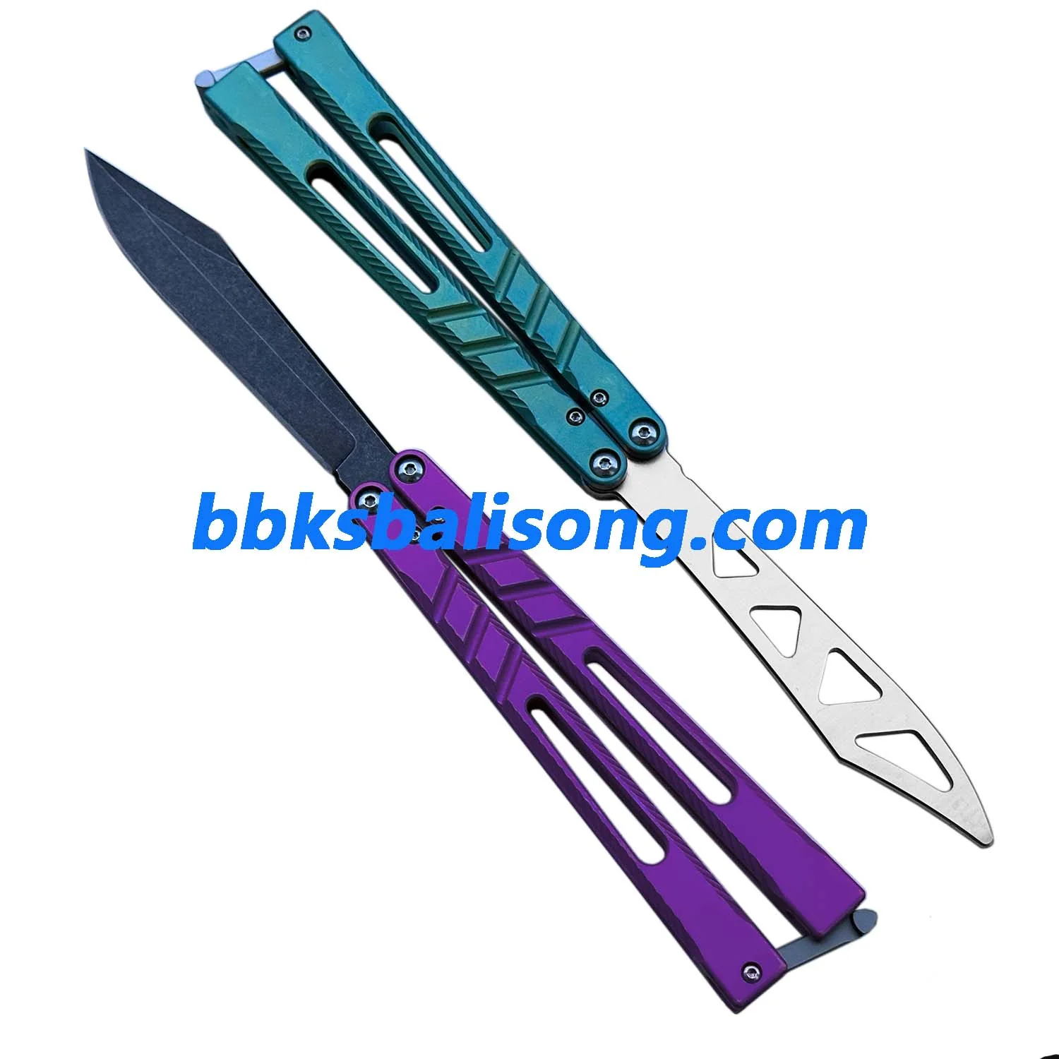 New Theone Channel Alpha Beast (CHAB) V2 Balisong Clone Titanium Handle - Image 8