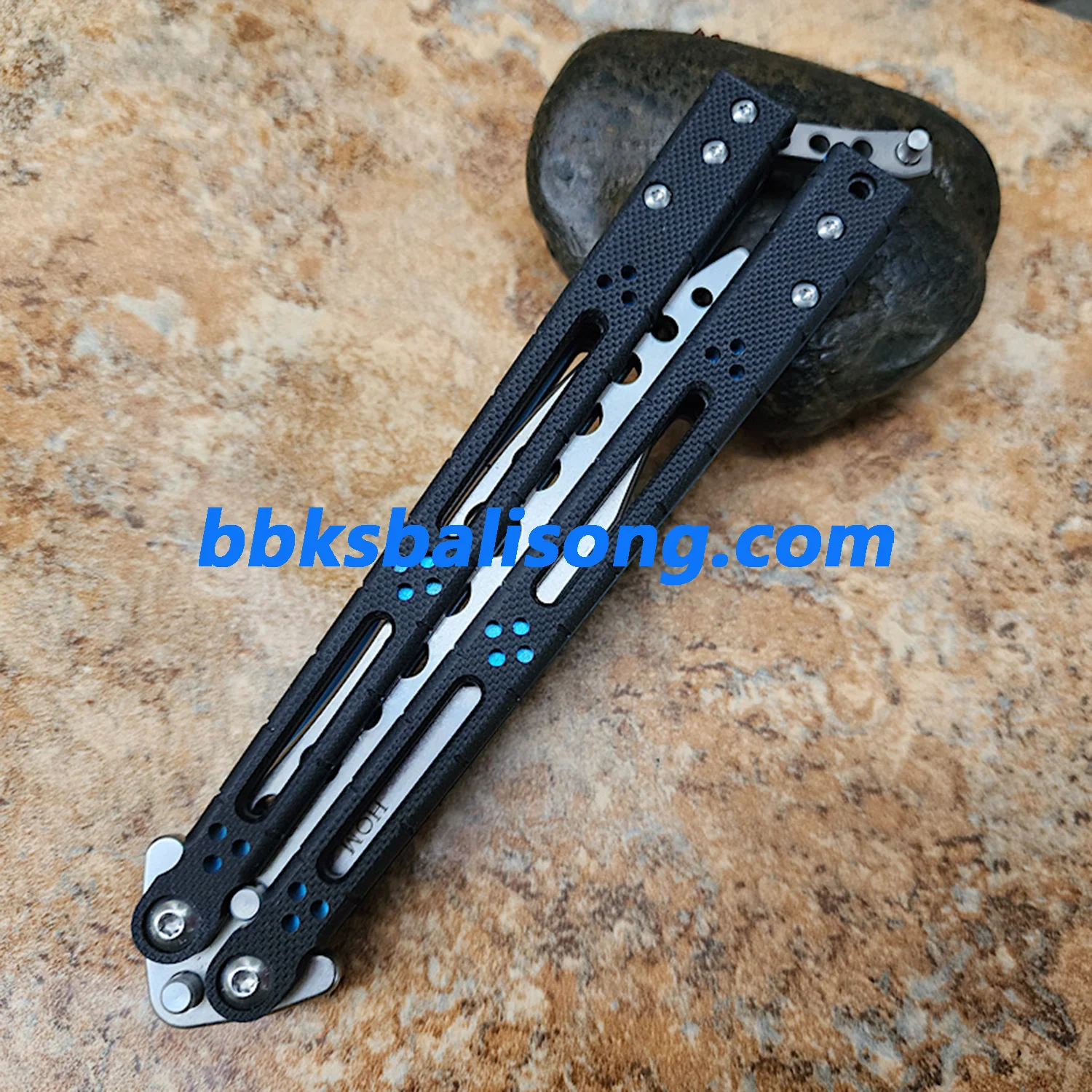 Theone HOM Basilisk Balisong Clone G10 Patch+Titanium Lining Handle - Image 10