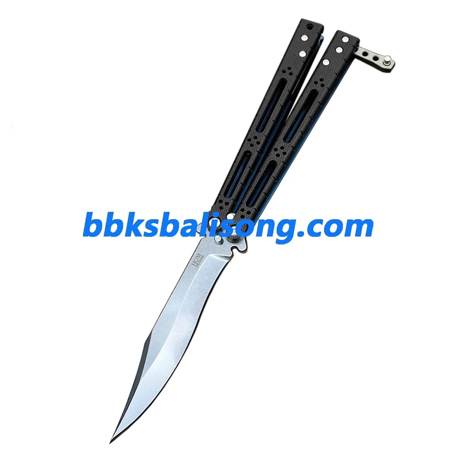 Theone HOM Basilisk Balisong Clone G10 Patch+Titanium Lining Handle - Image 12