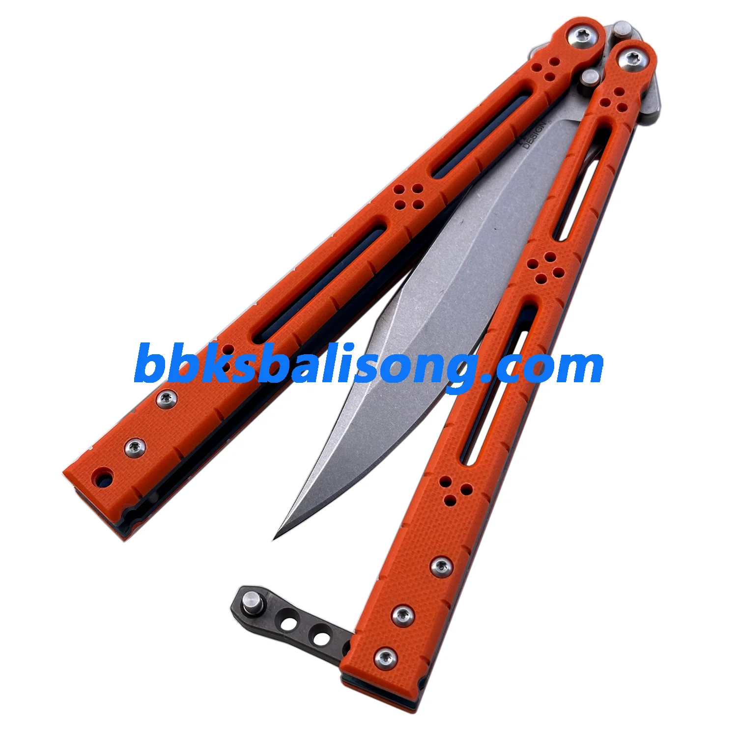 Theone HOM Basilisk Balisong Clone G10 Patch+Titanium Lining Handle - Image 2