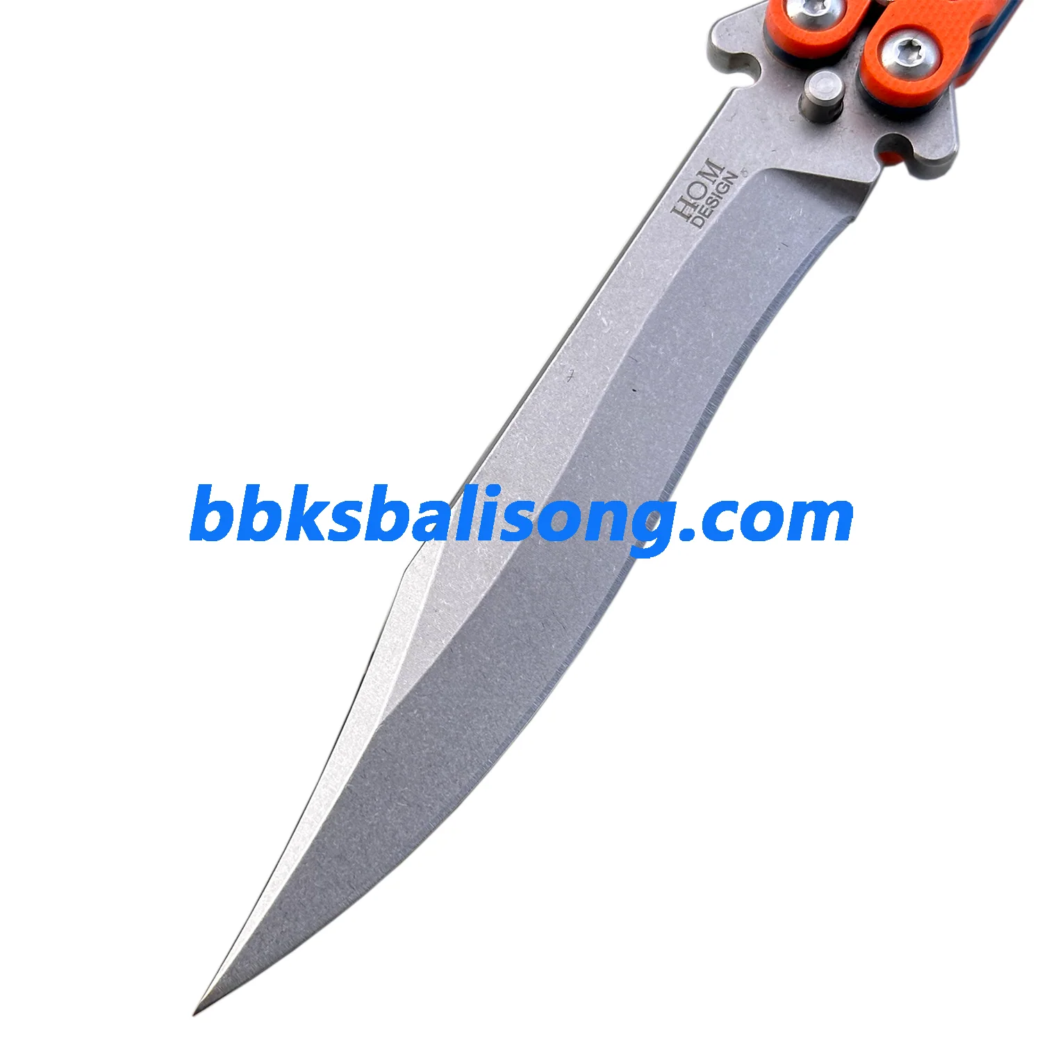 Theone HOM Basilisk Balisong Clone G10 Patch+Titanium Lining Handle - Image 3
