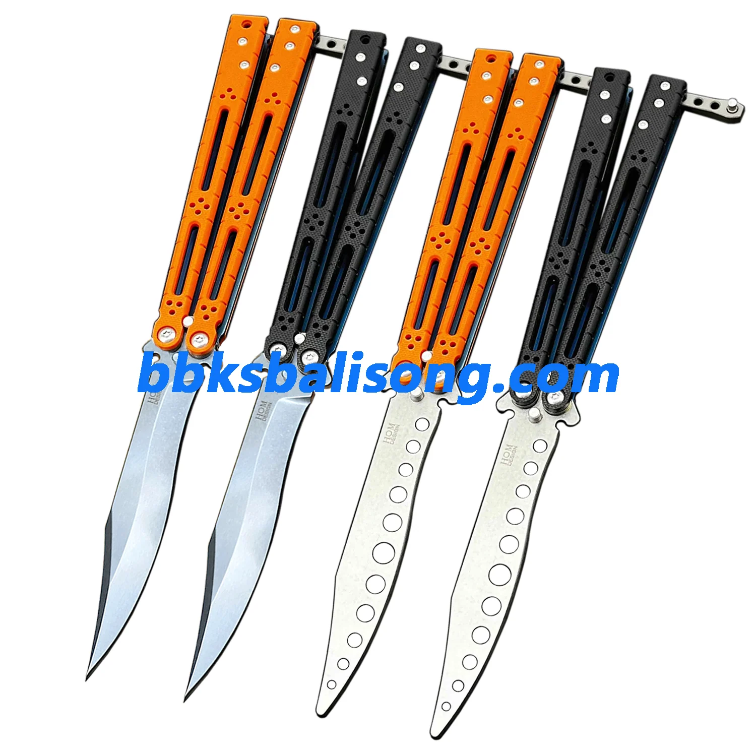 Theone HOM Basilisk Balisong Clone G10 Patch+Titanium Lining Handle - Image 4