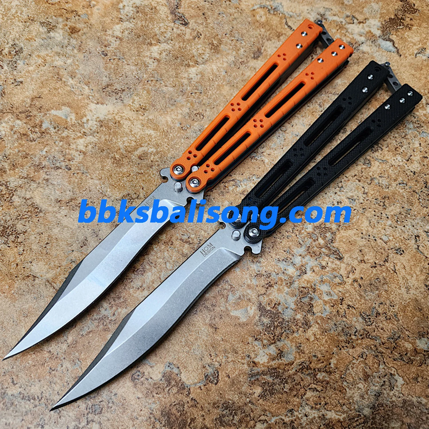 Theone HOM Basilisk Balisong Clone G10 Patch+Titanium Lining Handle - Image 6