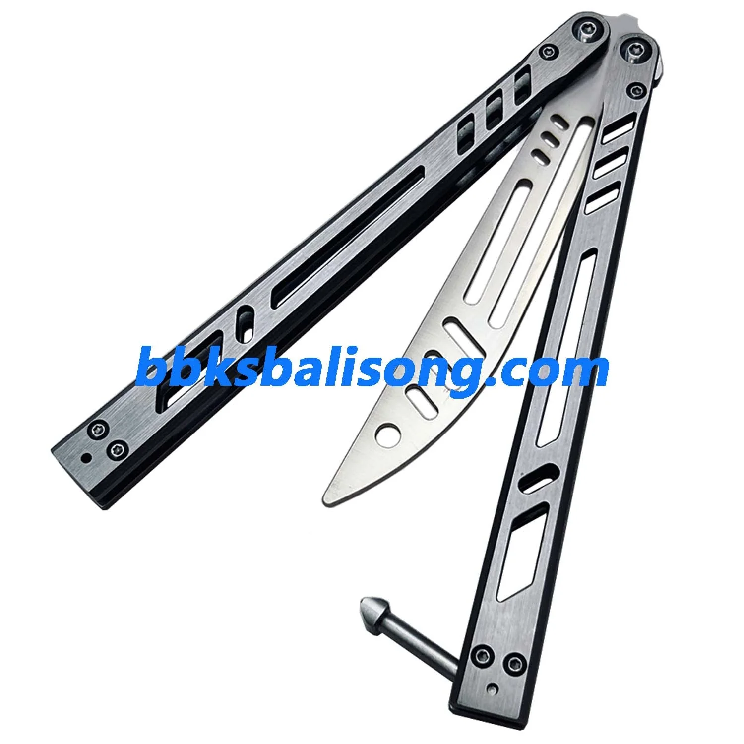 Theone Barebones Balisong Clone Stainless Steel Handle - Image 3