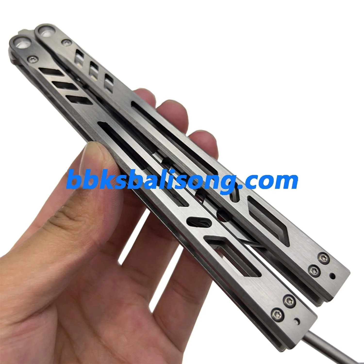 Theone Barebones Balisong Clone Stainless Steel Handle - Image 7
