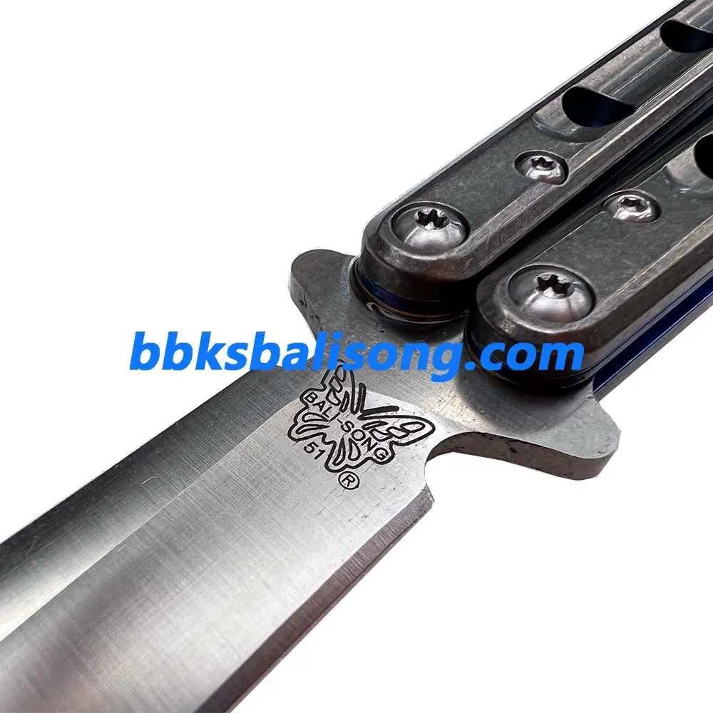 Theone Benchmade 51 (BM51) V6 Balisong Clone Titanium Handle Bushing System - Image 6