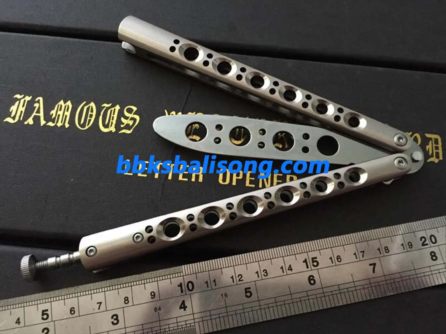 Theone Benchmade BM40 Balisong Clone Titanium Handle - Image 13