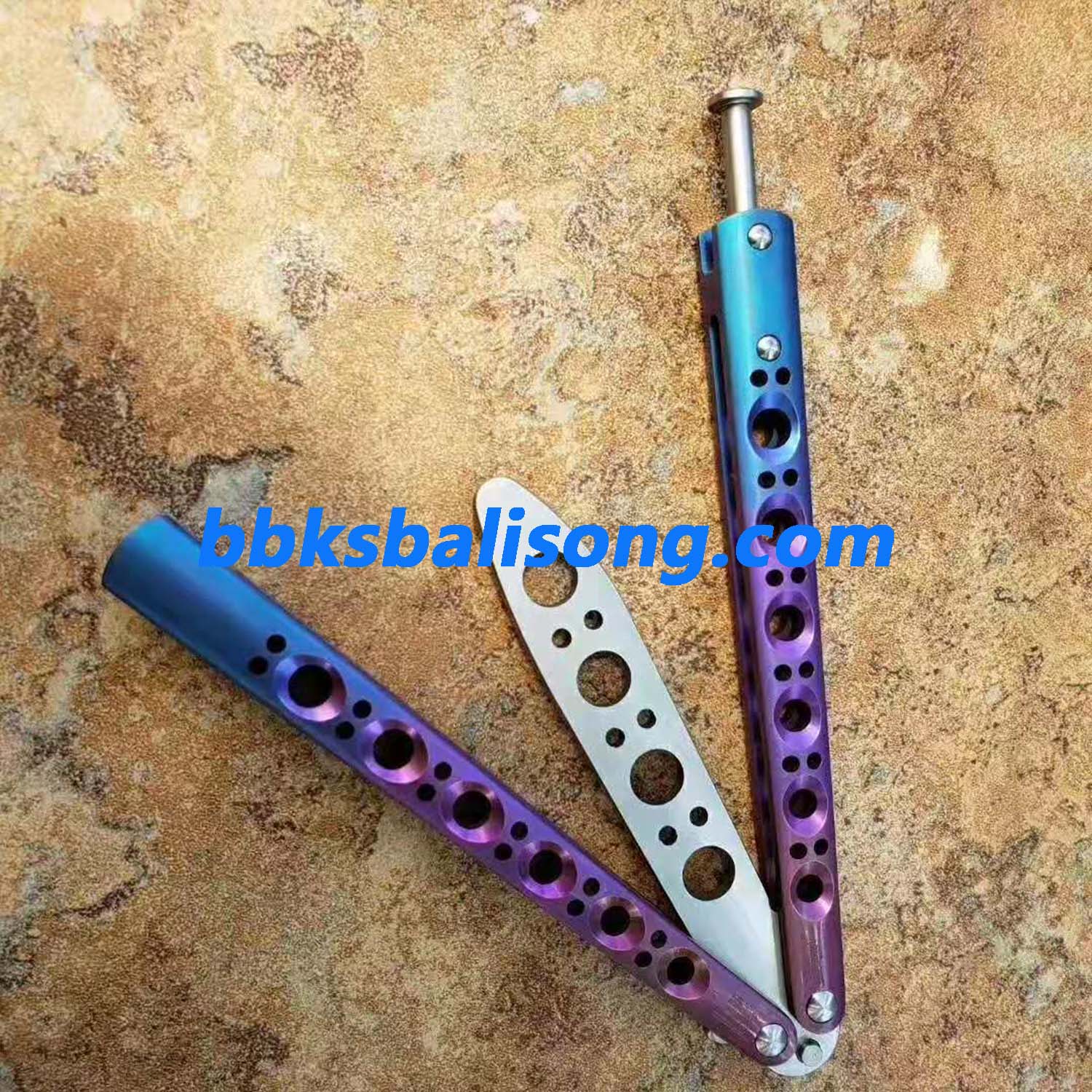 Theone Benchmade BM40 Balisong Clone Titanium Handle - Image 15