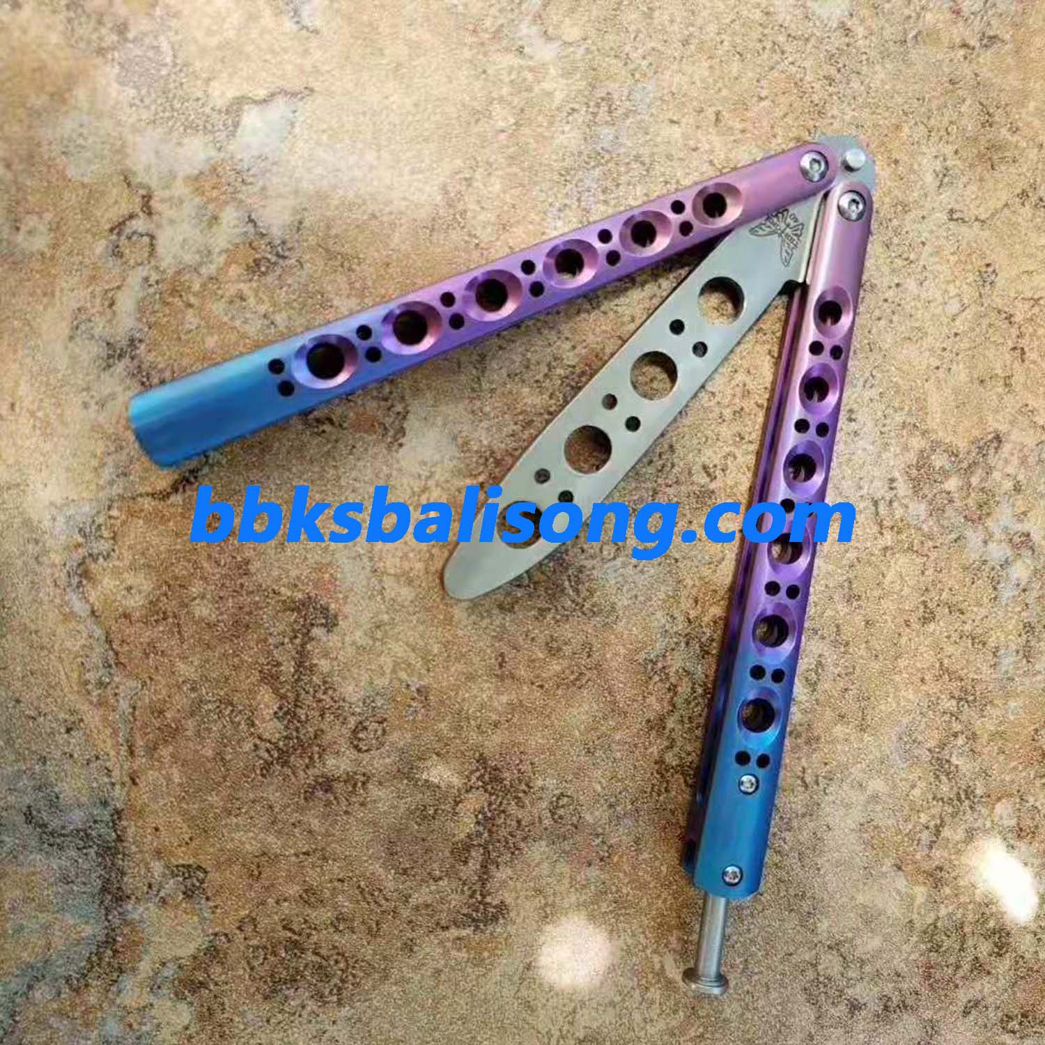 Theone Benchmade BM40 Balisong Clone Titanium Handle - Image 7