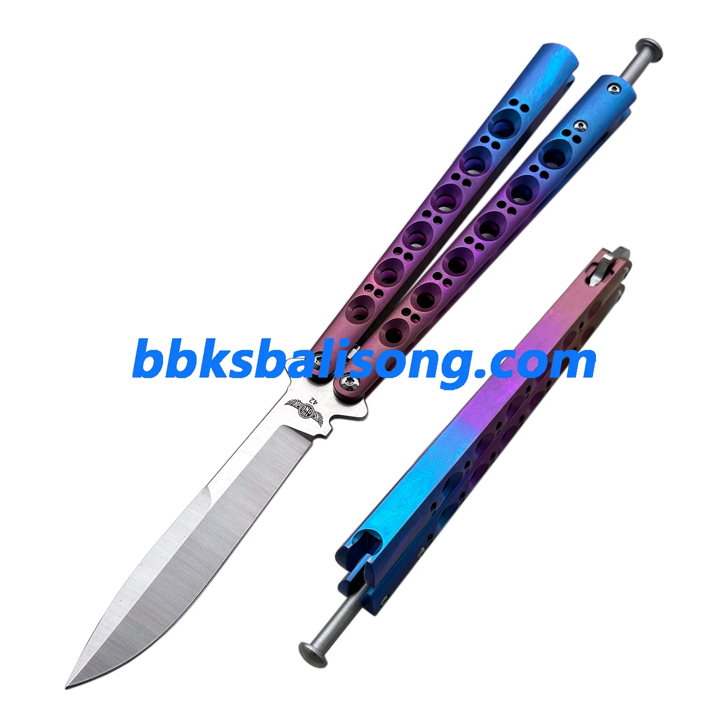 Theone Benchmade BM42 Balisong Clone Titanium Handle - Image 2