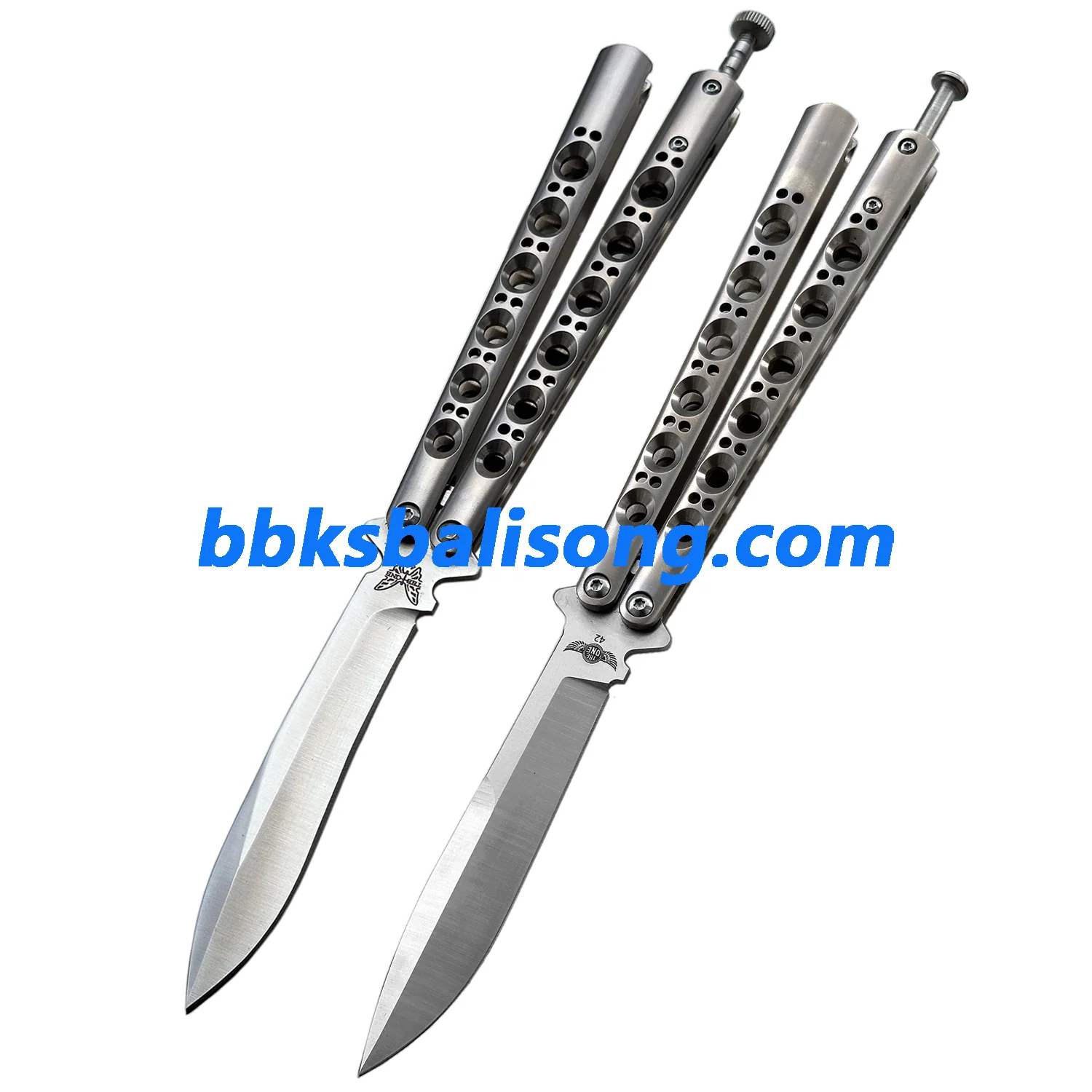 Theone Benchmade BM42 Balisong Clone Titanium Handle - Image 4