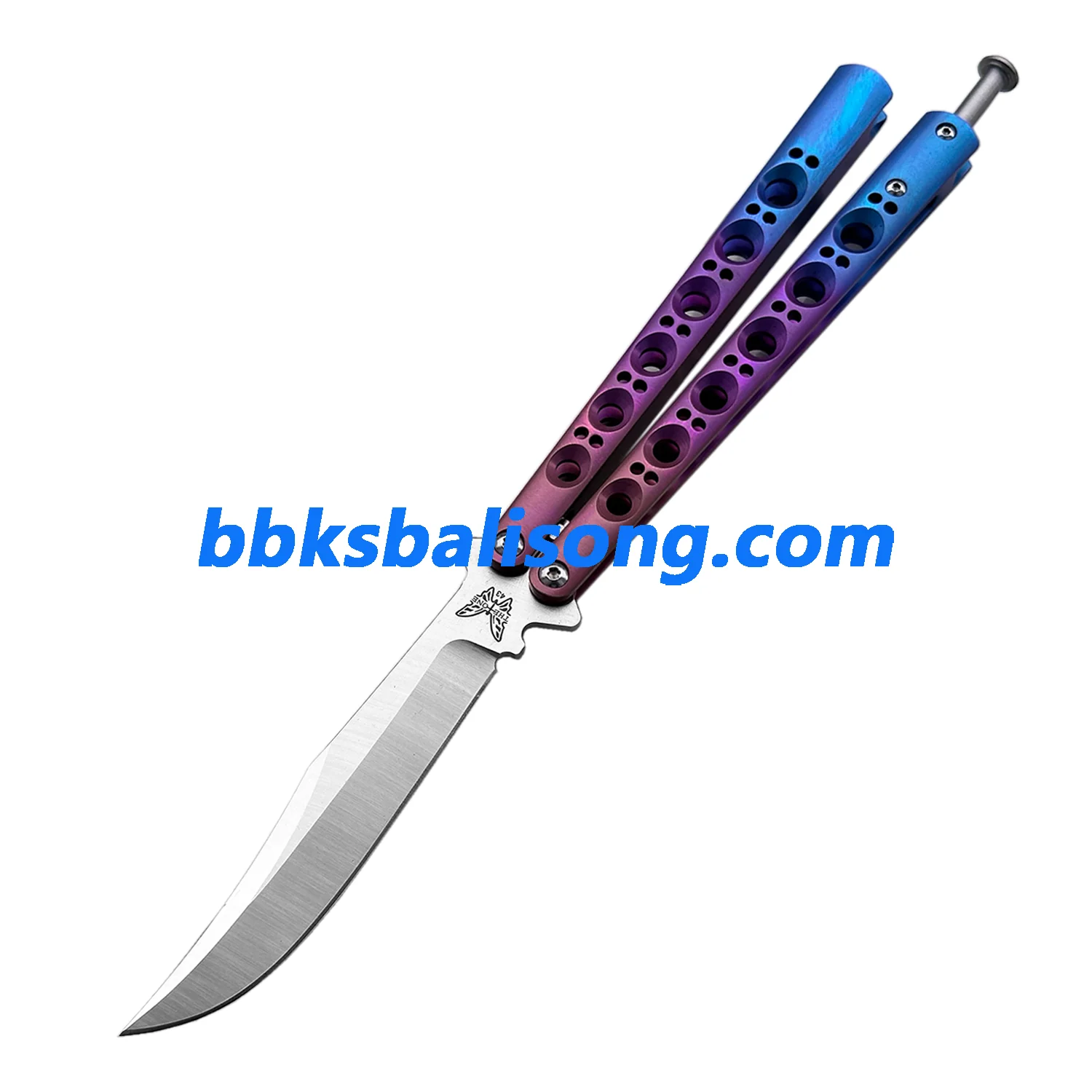 Theone Benchmade BM43 Bowie Blade Balisong Clone Titanium Handle - Image 6