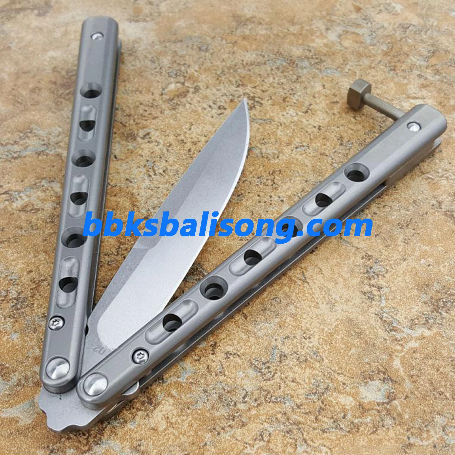 Theone Benchmade BM62 Balisong Clone Titanium Handle - Image 12