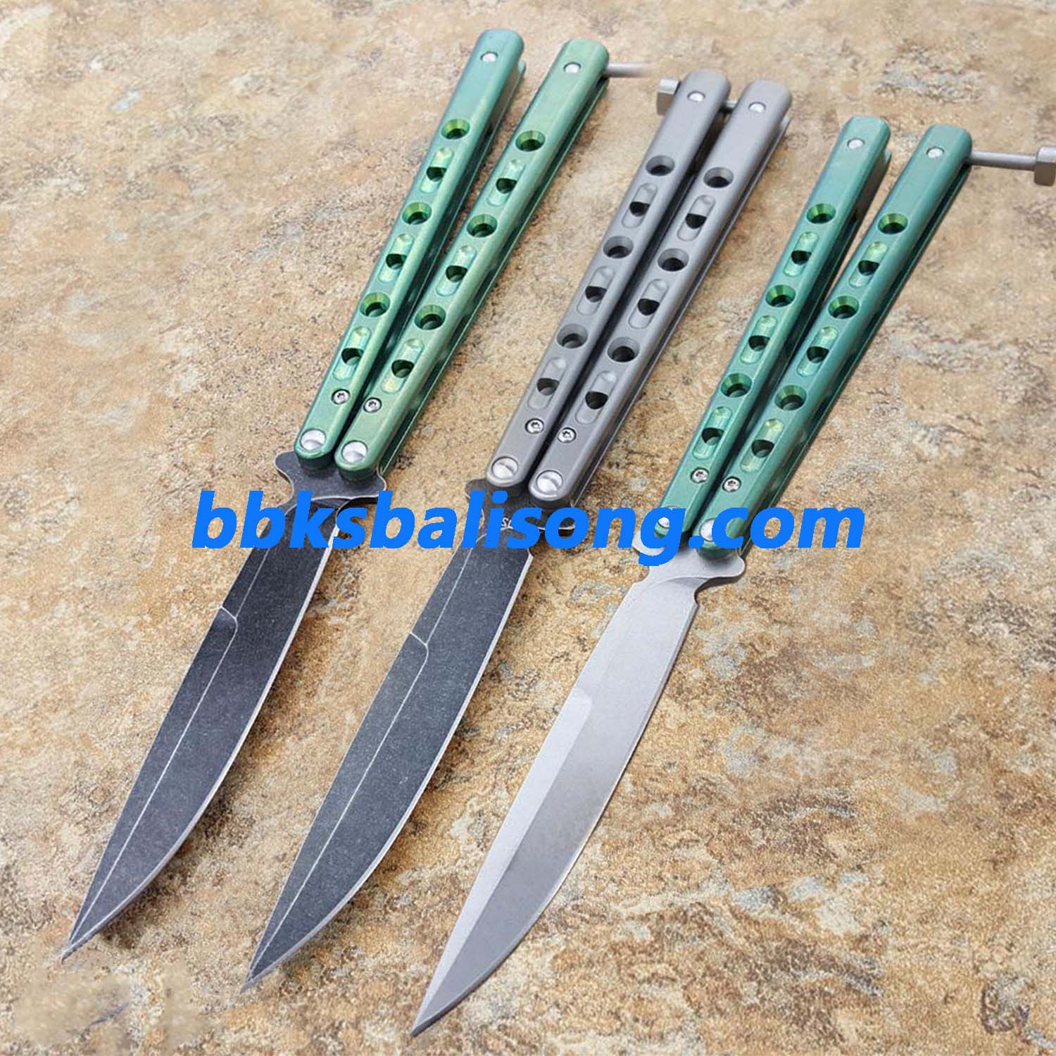 Theone Benchmade BM62 Balisong Clone Titanium Handle - Image 5