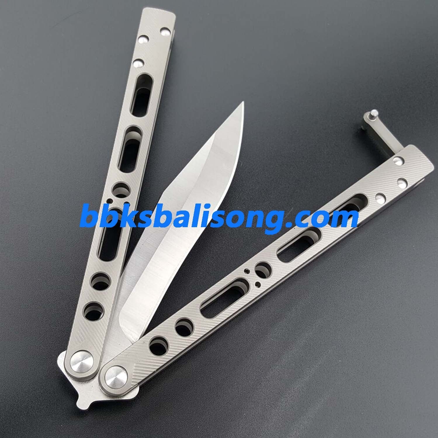 TheOne EX-10 Balisong Clone Titanium Sandwich Handle - Image 11