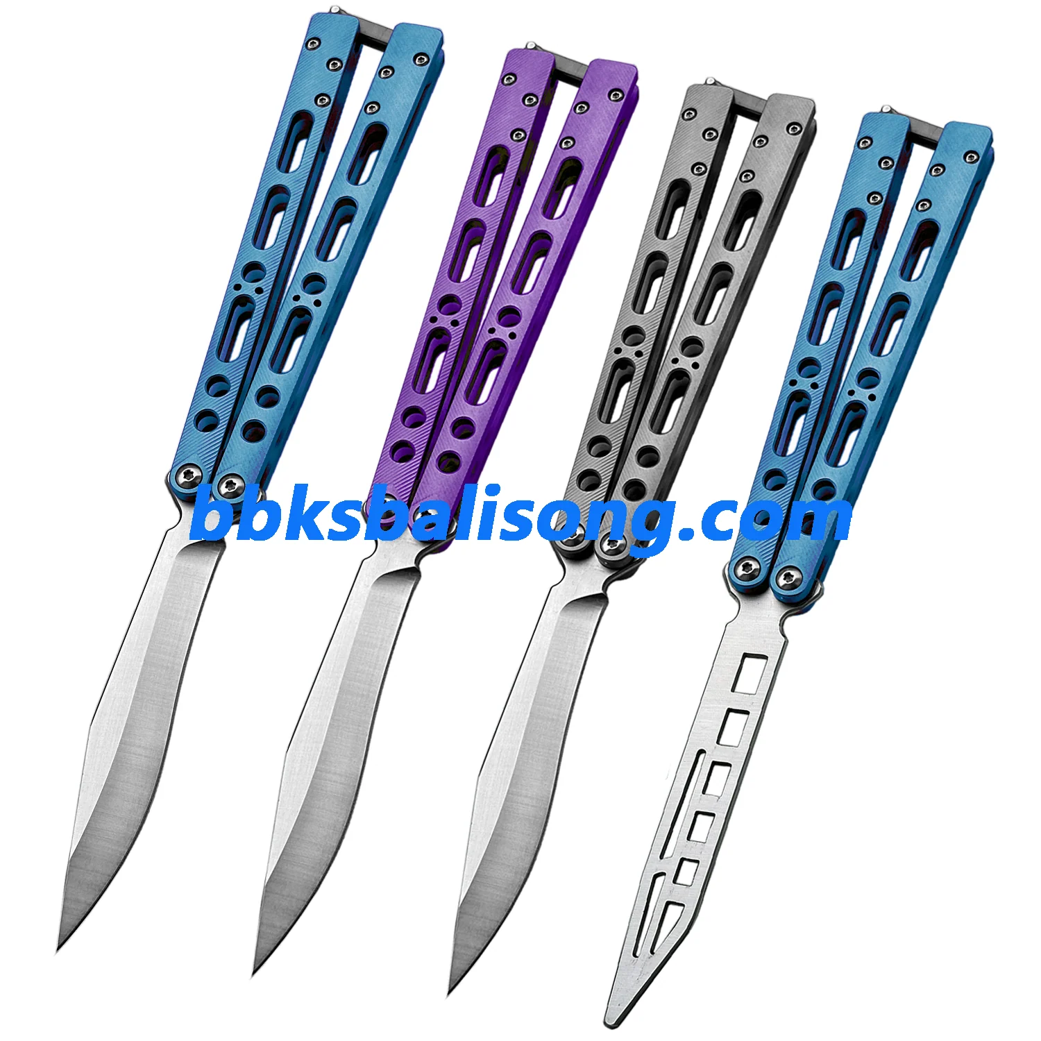 TheOne EX-10 Balisong Clone Titanium Sandwich Handle - Image 3