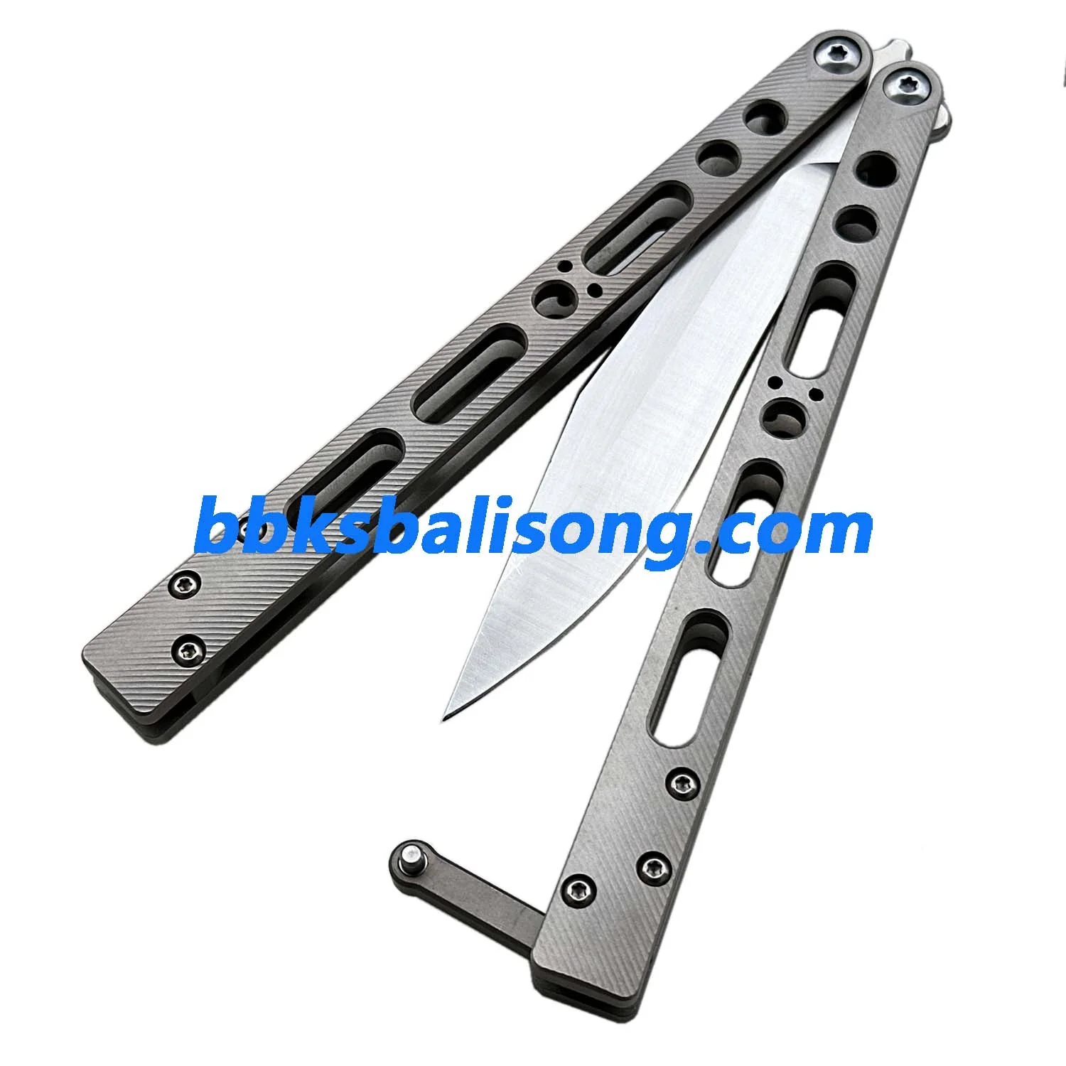 TheOne EX-10 Balisong Clone Titanium Sandwich Handle - Image 4