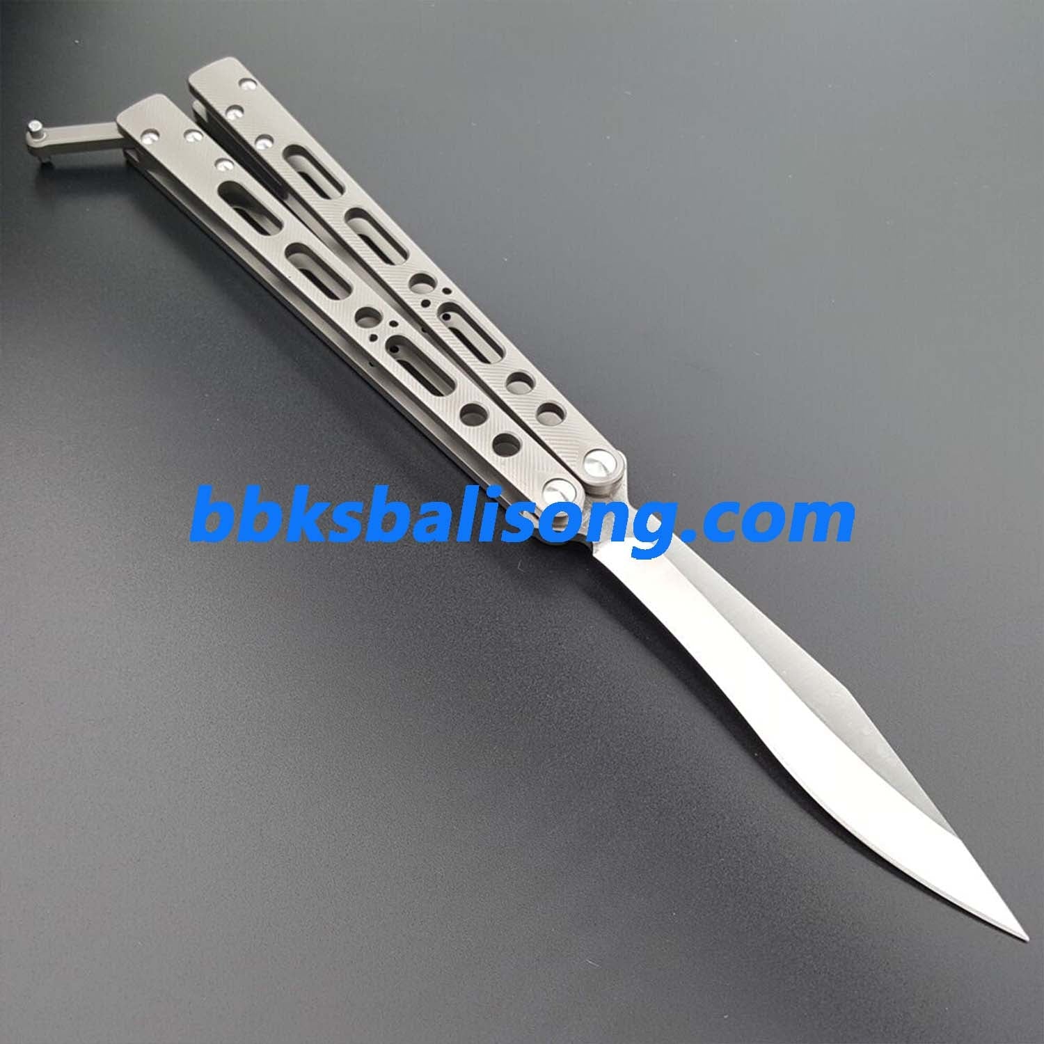 TheOne EX-10 Balisong Clone Titanium Sandwich Handle - Image 9