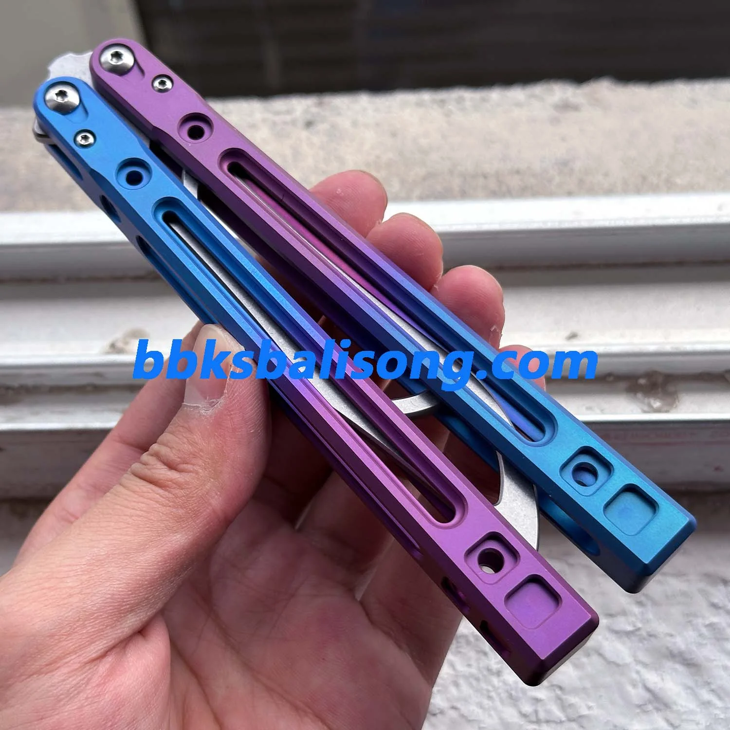 Theone Arctic Fox Balisong Titanium Handle Original Design - Image 19