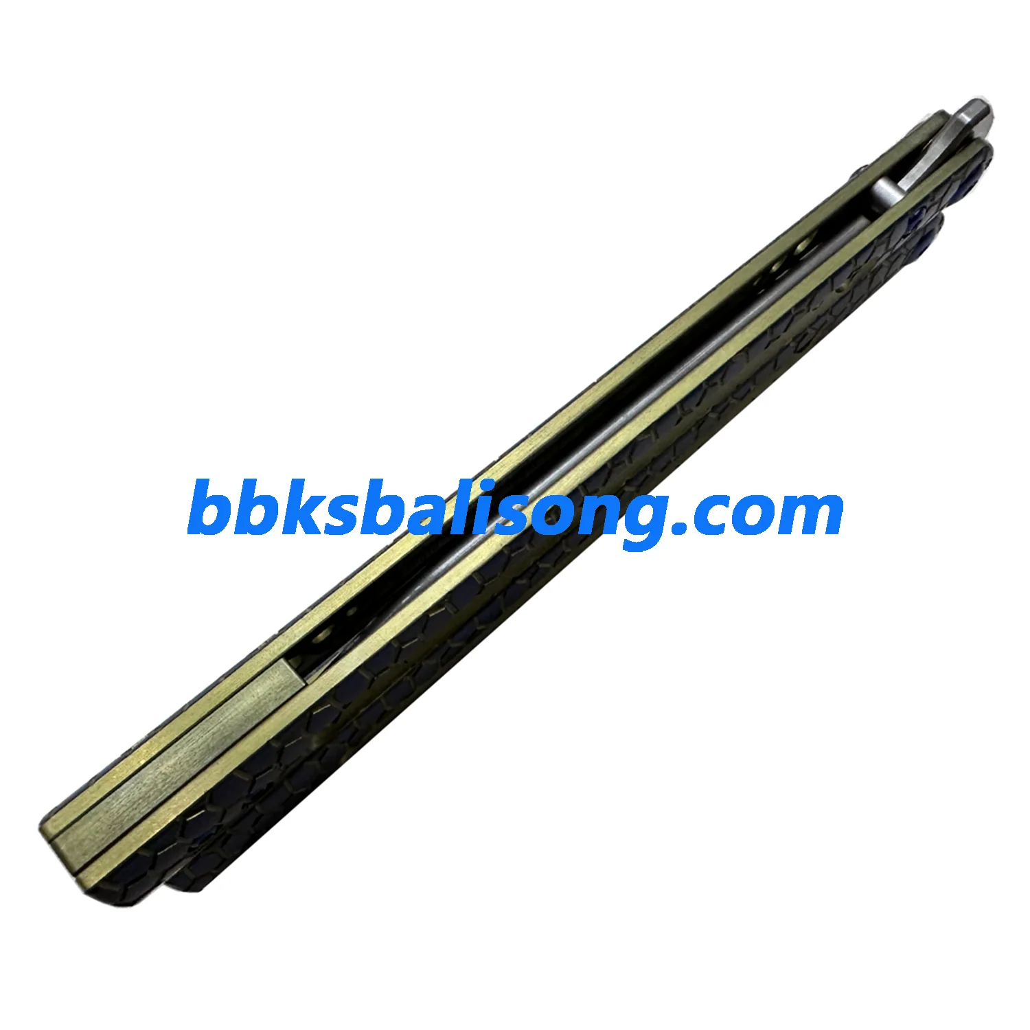 Theone Python Balisong Clone Titanium Handle Damascus Blade - Image 8