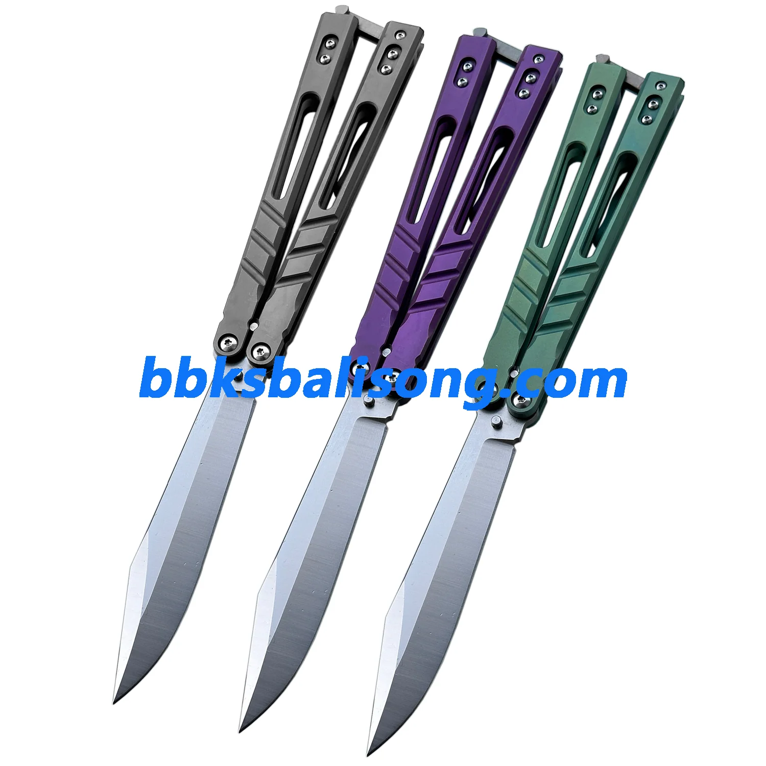 Theone Sandwich AB (Alpha Beast) Balisong Clone Titanium Handle - Image 5