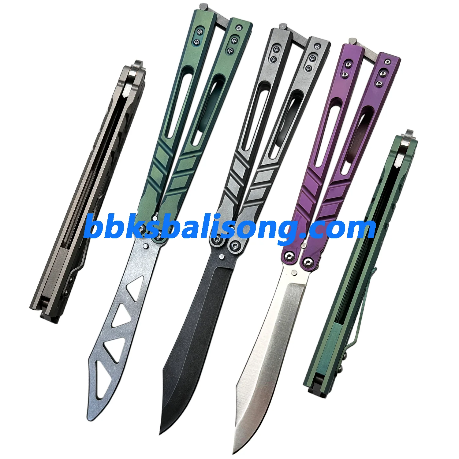 Theone Sandwich AB (Alpha Beast) Balisong Clone Titanium Handle - Image 8