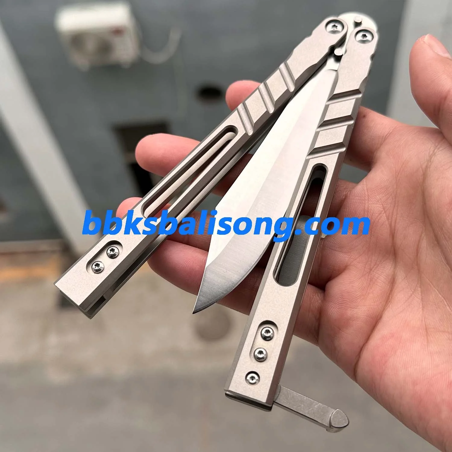 Theone Sandwich AB (Alpha Beast) Balisong Clone Titanium Handle - Image 9