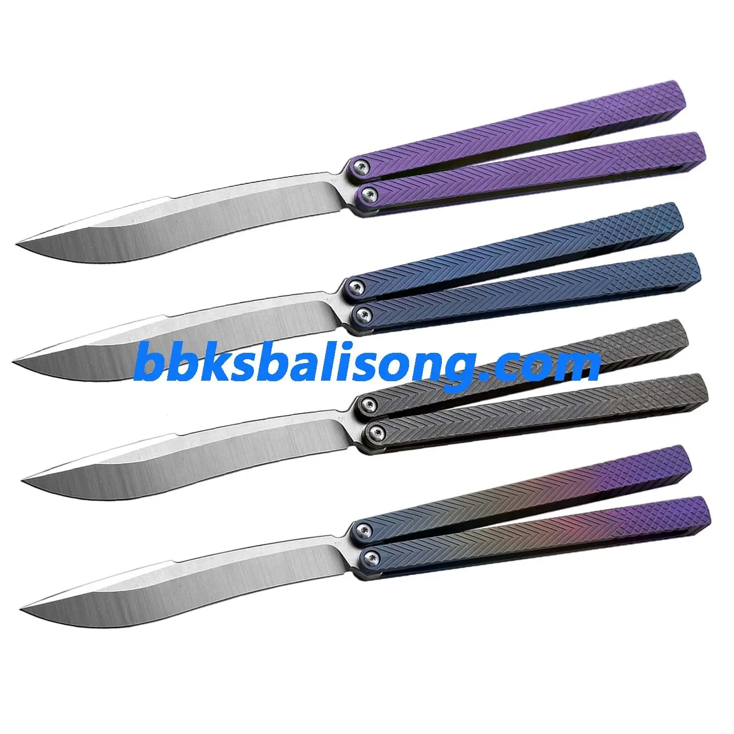 Theone Serif Balisong Clone Titanium Handle - Image 3