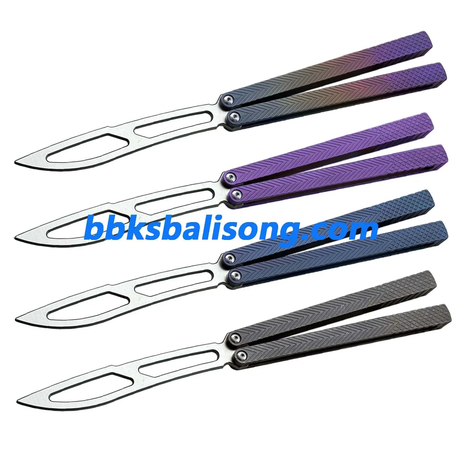 Theone Serif Balisong Clone Titanium Handle - Image 4