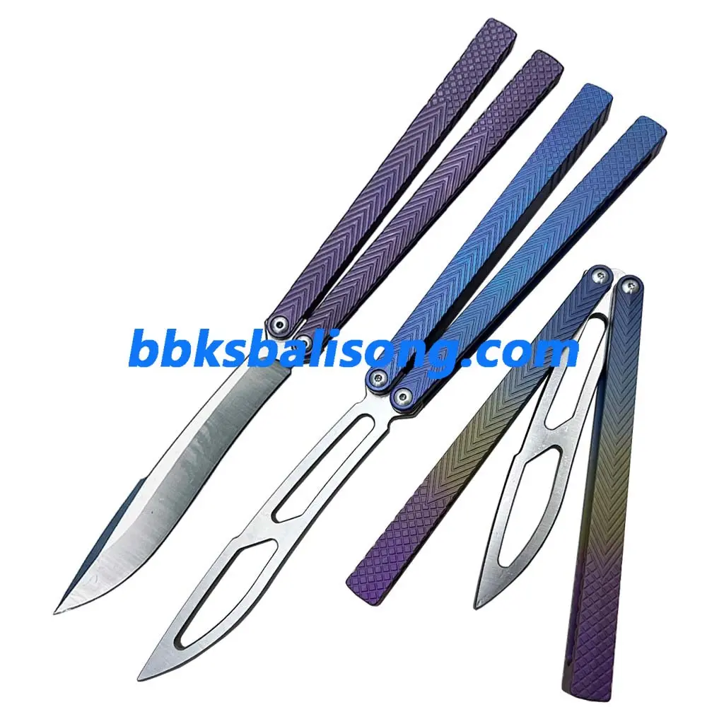 Theone Serif Balisong Clone Titanium Handle - Image 6