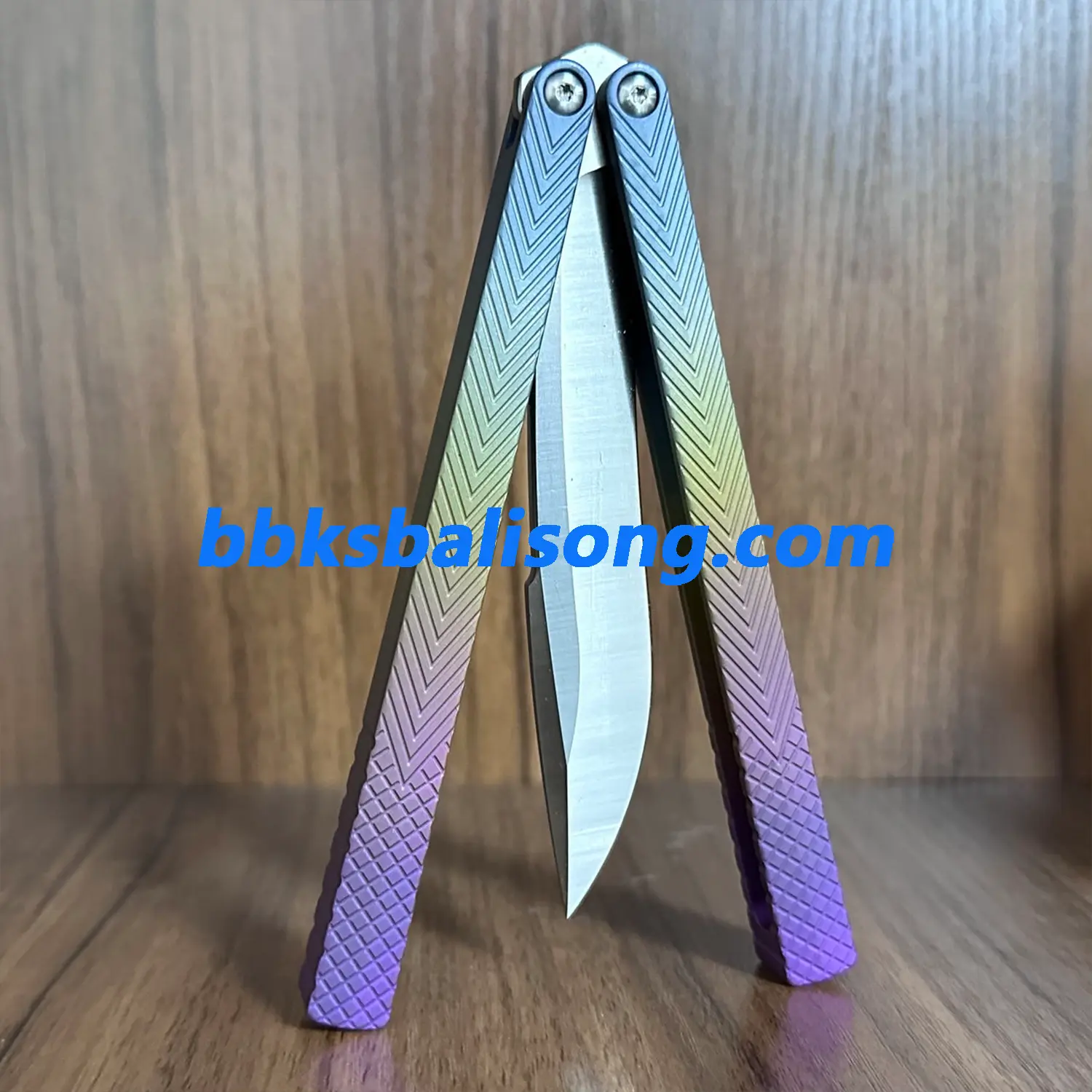 Theone Serif Balisong Clone Titanium Handle - Image 7