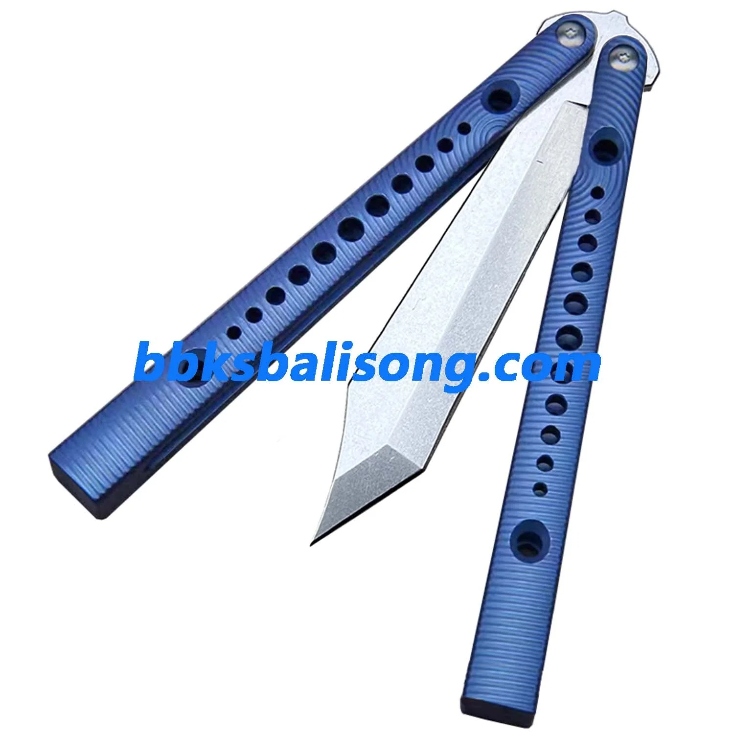 Theone Squiggle Ripple Replicant Balisong Clone Titanium Handle - Image 4