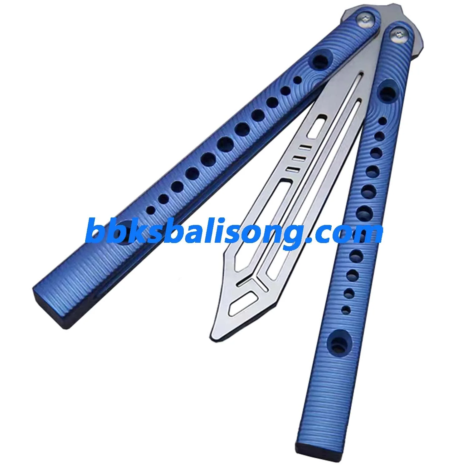 Theone Squiggle Ripple Replicant Balisong Clone Titanium Handle - Image 5