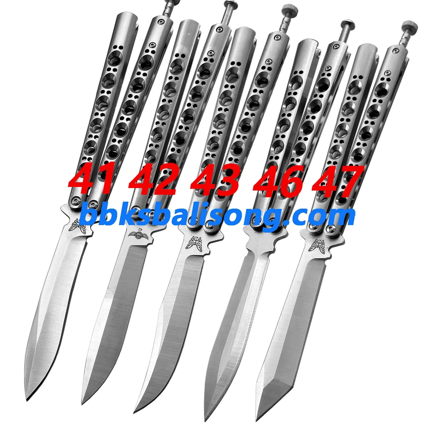 Theone Ti BM42/BM43/BM46/BM47 Balisong Clone Titanium Handle - Image 3