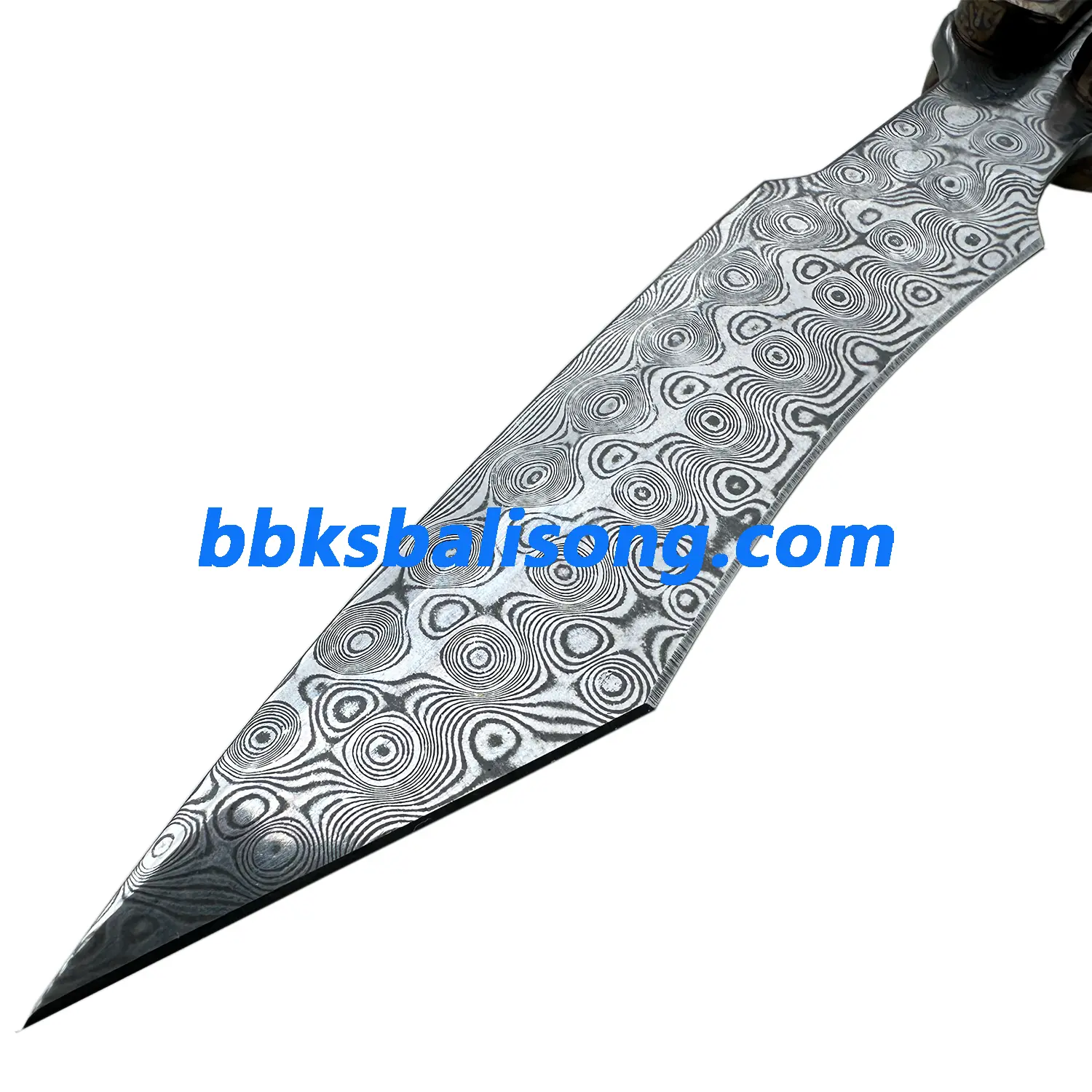 Theone Viper Balisong Clone Titanium Handle Damascus Blade - Image 7