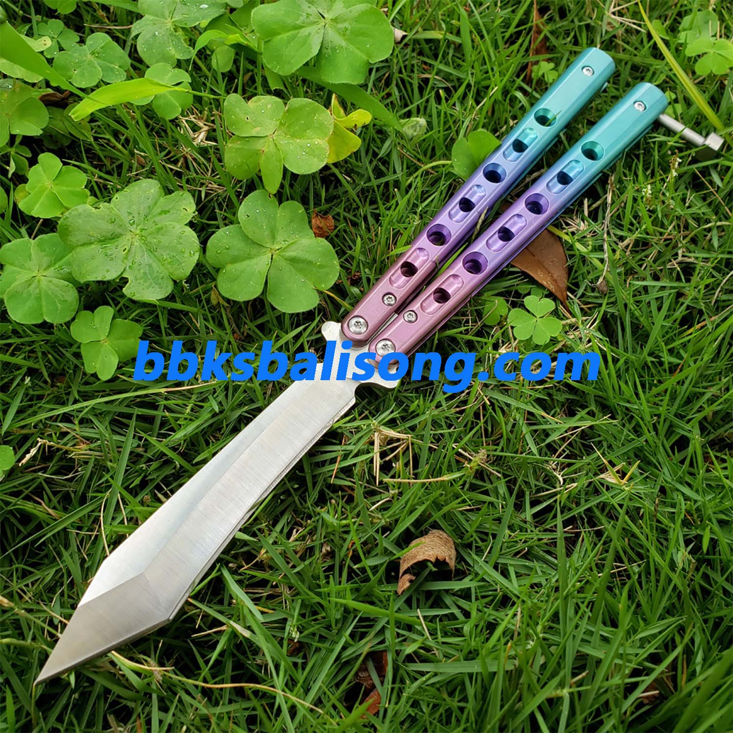 Theone Benchmade BM67 Balisong Clone Titanium Handle - Image 8