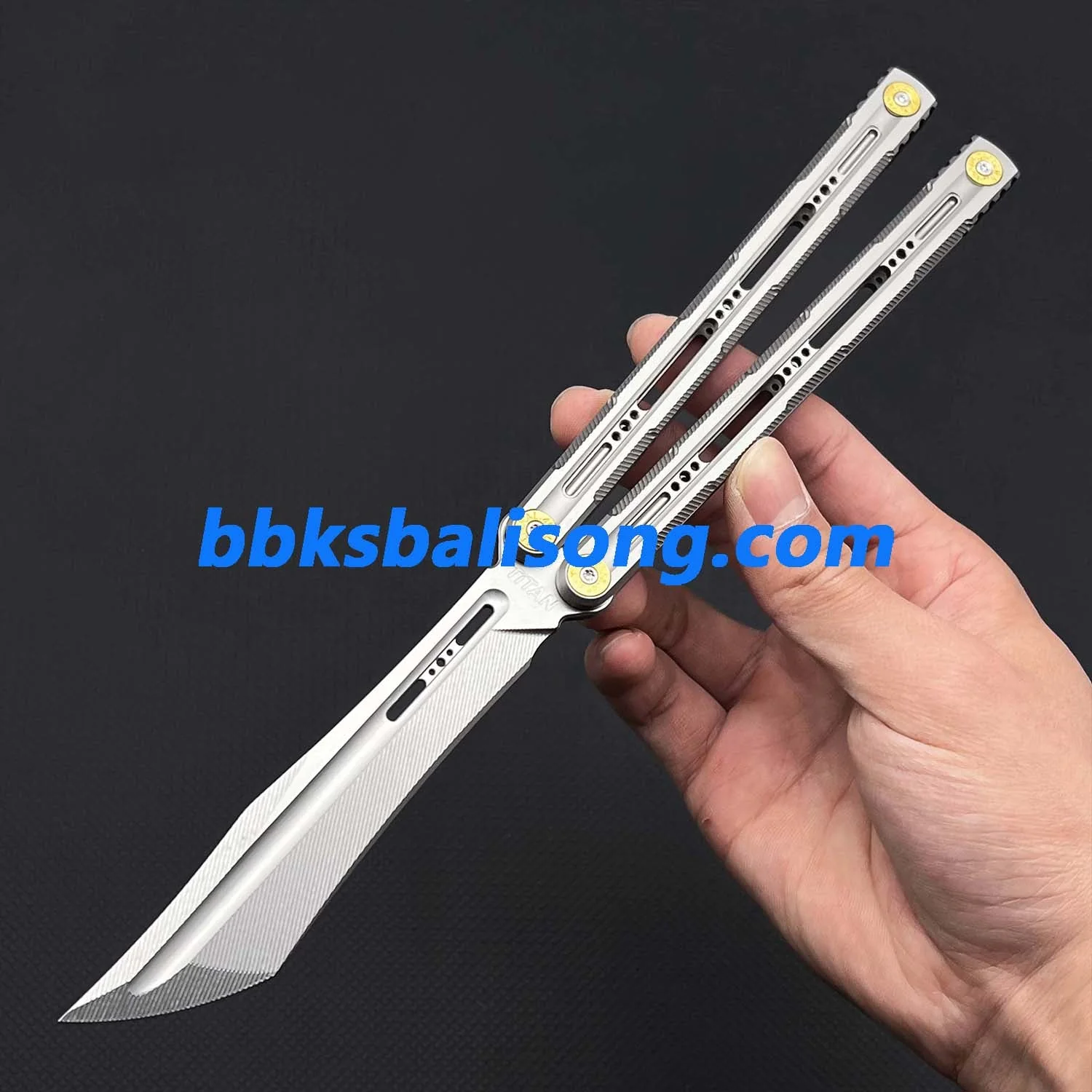 Titan Oceanus Original Balisong TC21 Titanium Handle S35VN Blade - Image 11