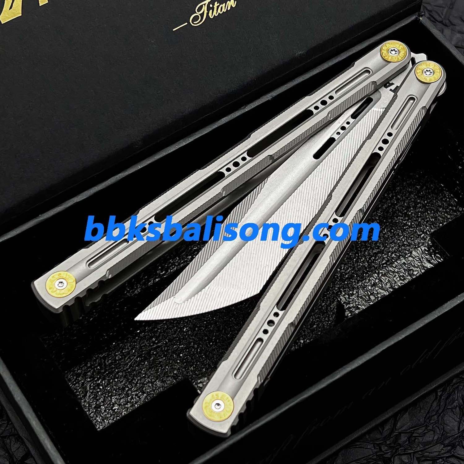 Titan Oceanus Original Balisong TC21 Titanium Handle S35VN Blade - Image 8