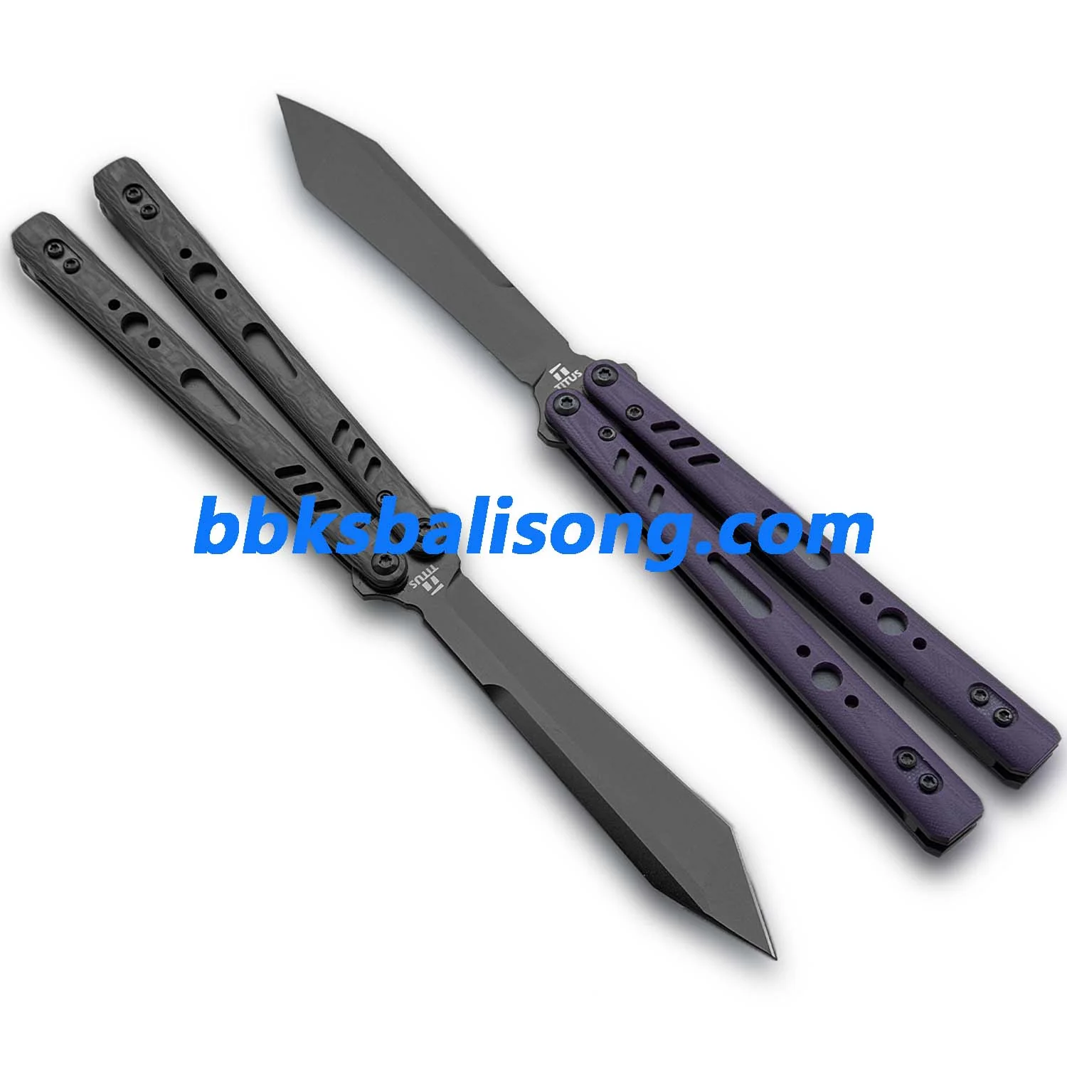 Titus Customize Replicant Balisong Clone G10+Titanium Handle - Image 3