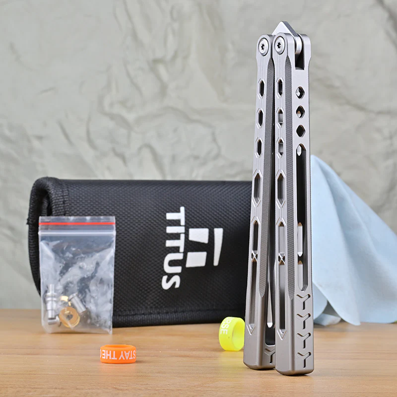Titus Echo Original Balisong Titanium Handle - Image 11