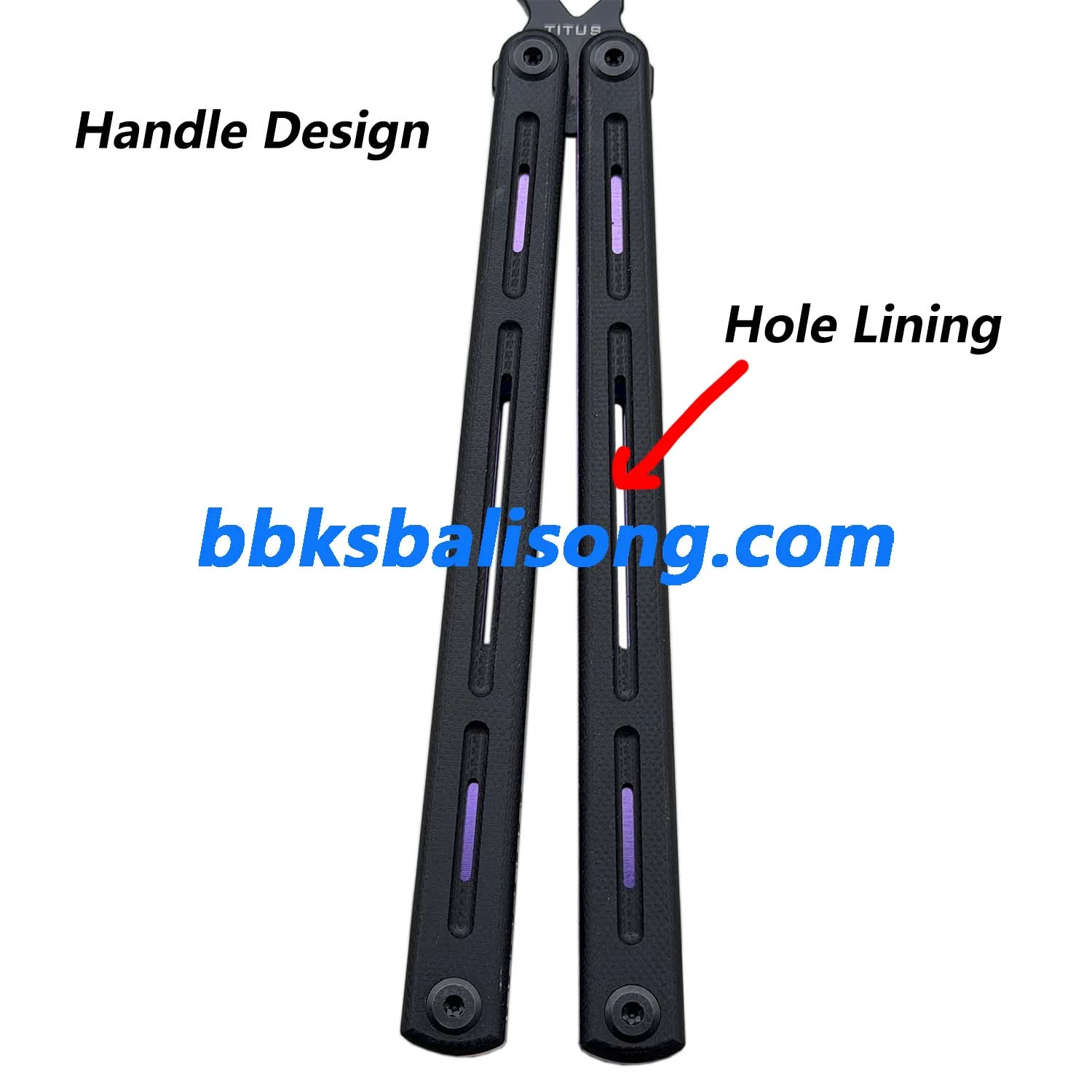 Titus Egrets Original Balisong G10+7075 Aluminum Handle Trainer - Image 11