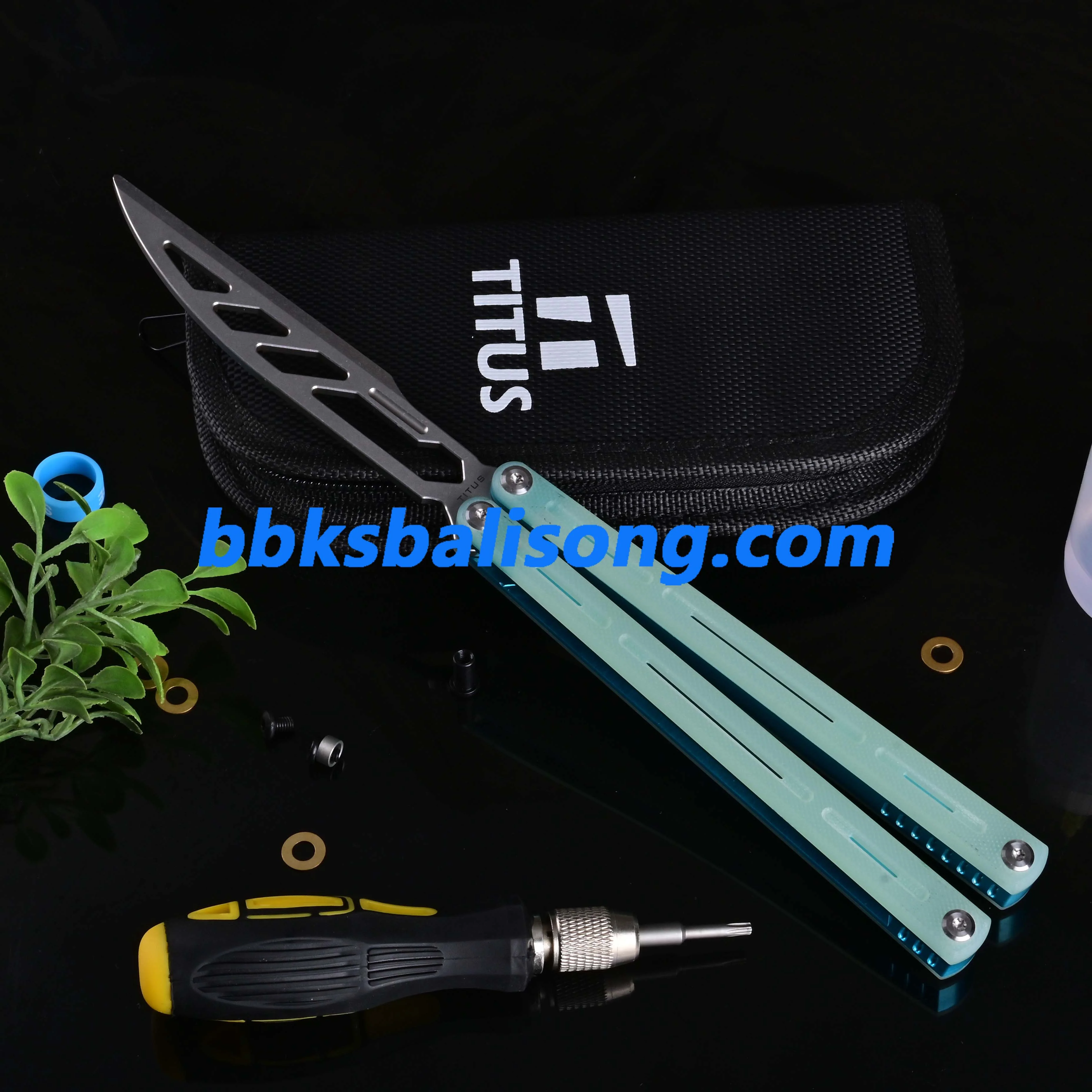 Titus Egrets Original Balisong G10+7075 Aluminum Handle Trainer - Image 18