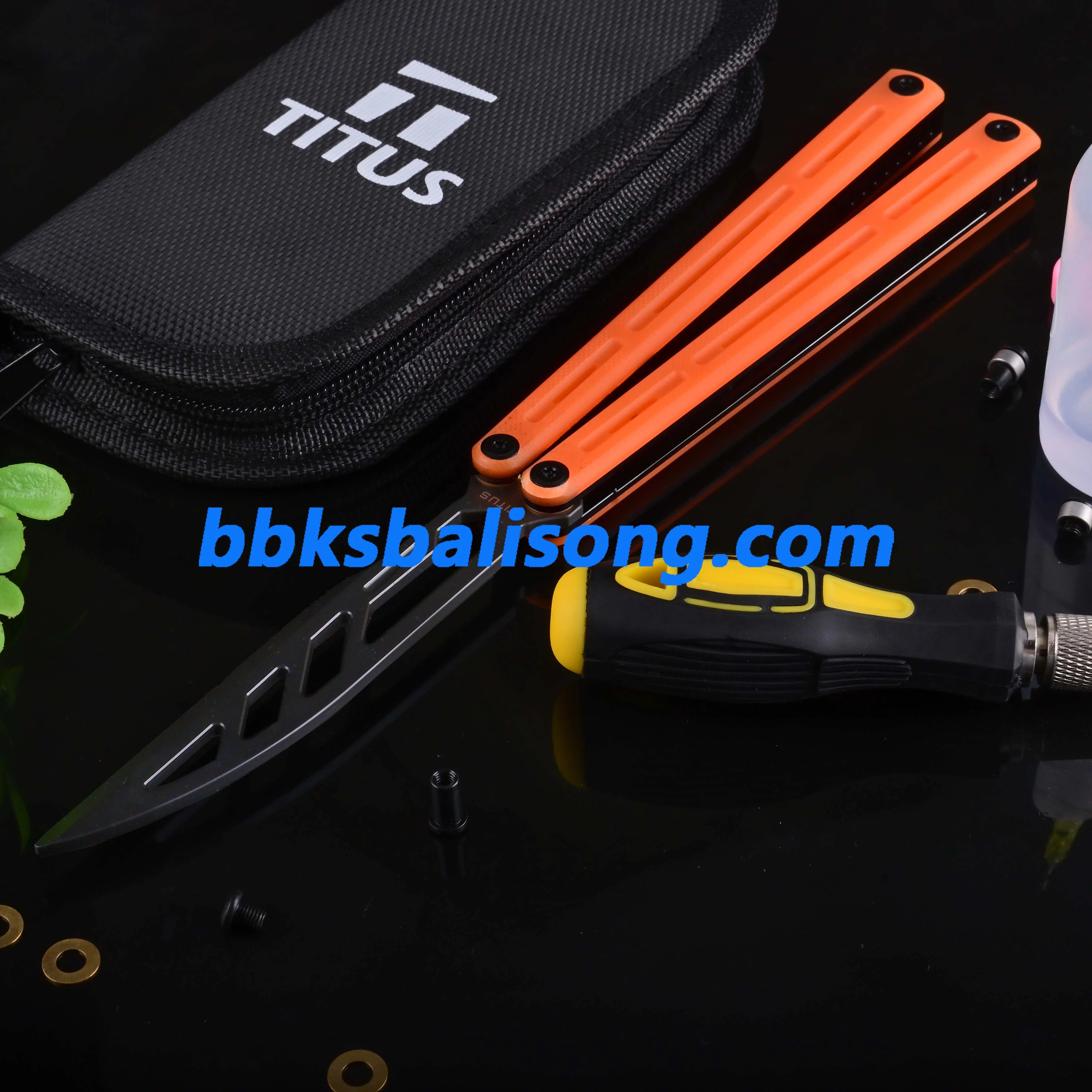 Titus Egrets Original Balisong G10+7075 Aluminum Handle Trainer - Image 21