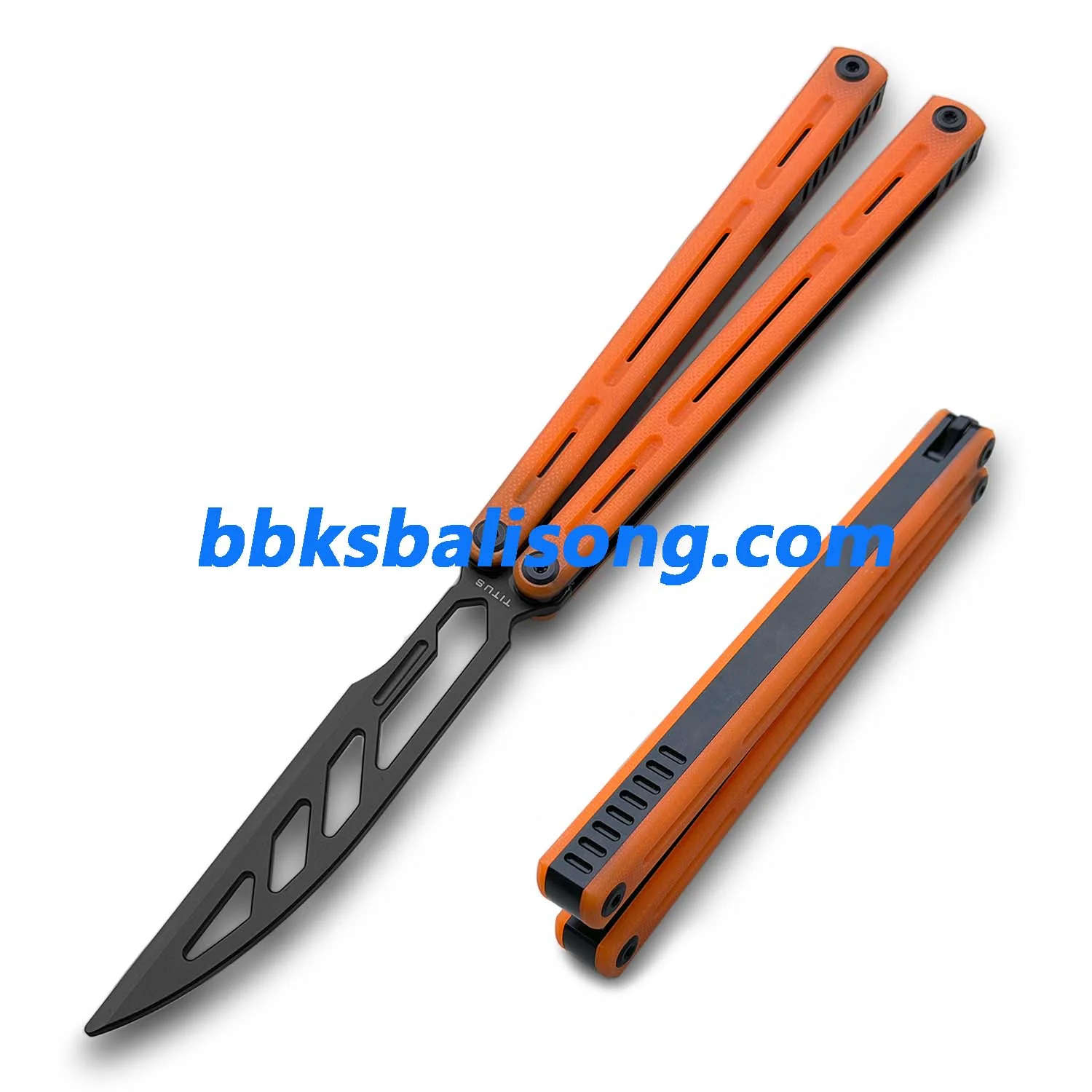 Titus Egrets Original Balisong G10+7075 Aluminum Handle Trainer - Image 25