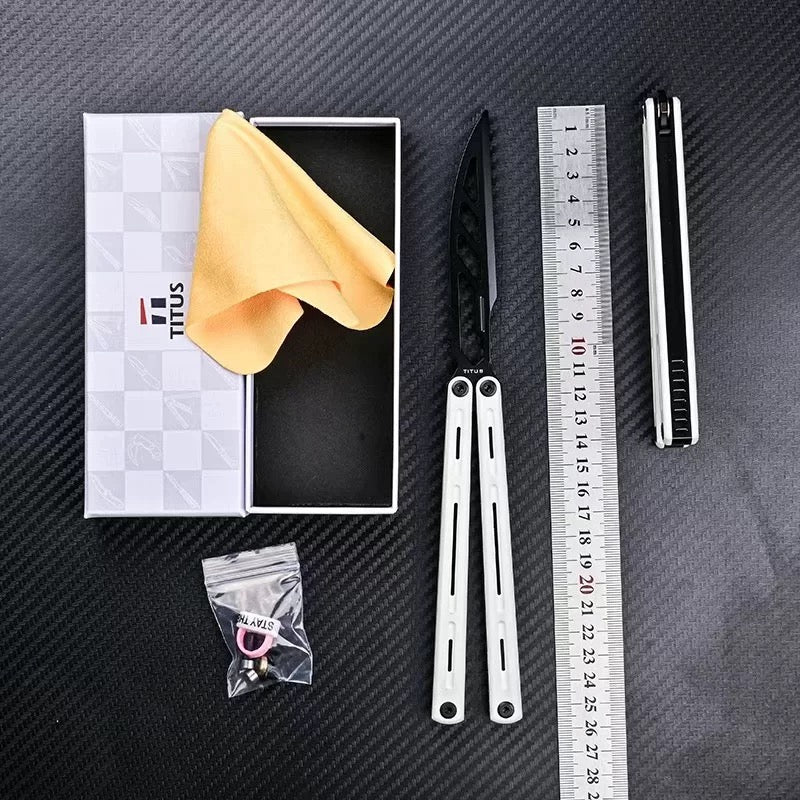 Titus Egrets Original Balisong G10+7075 Aluminum Handle Trainer - Image 28