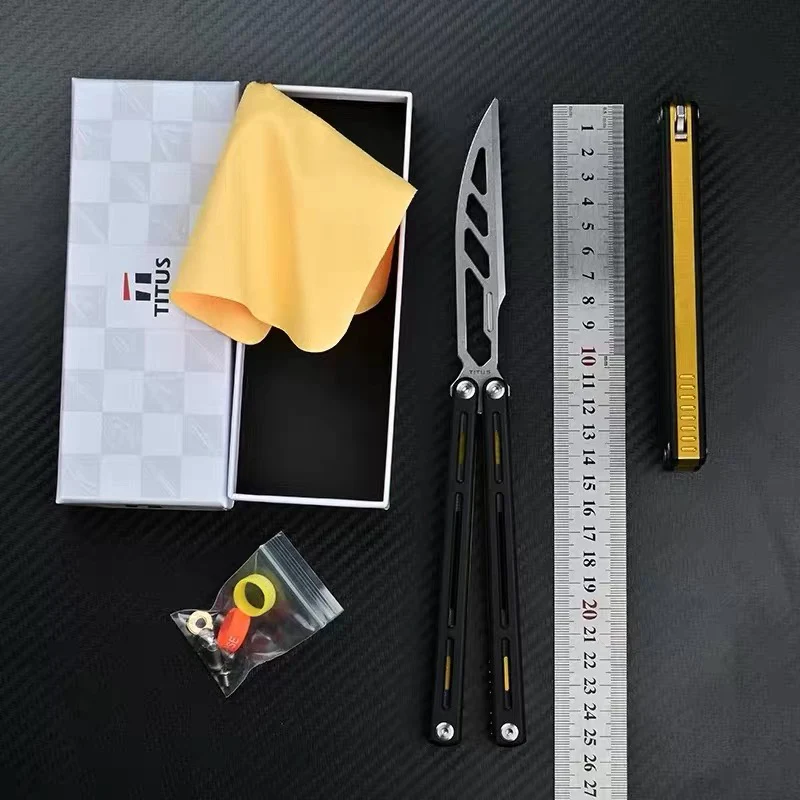 Titus Egrets Original Balisong G10+7075 Aluminum Handle Trainer - Image 29