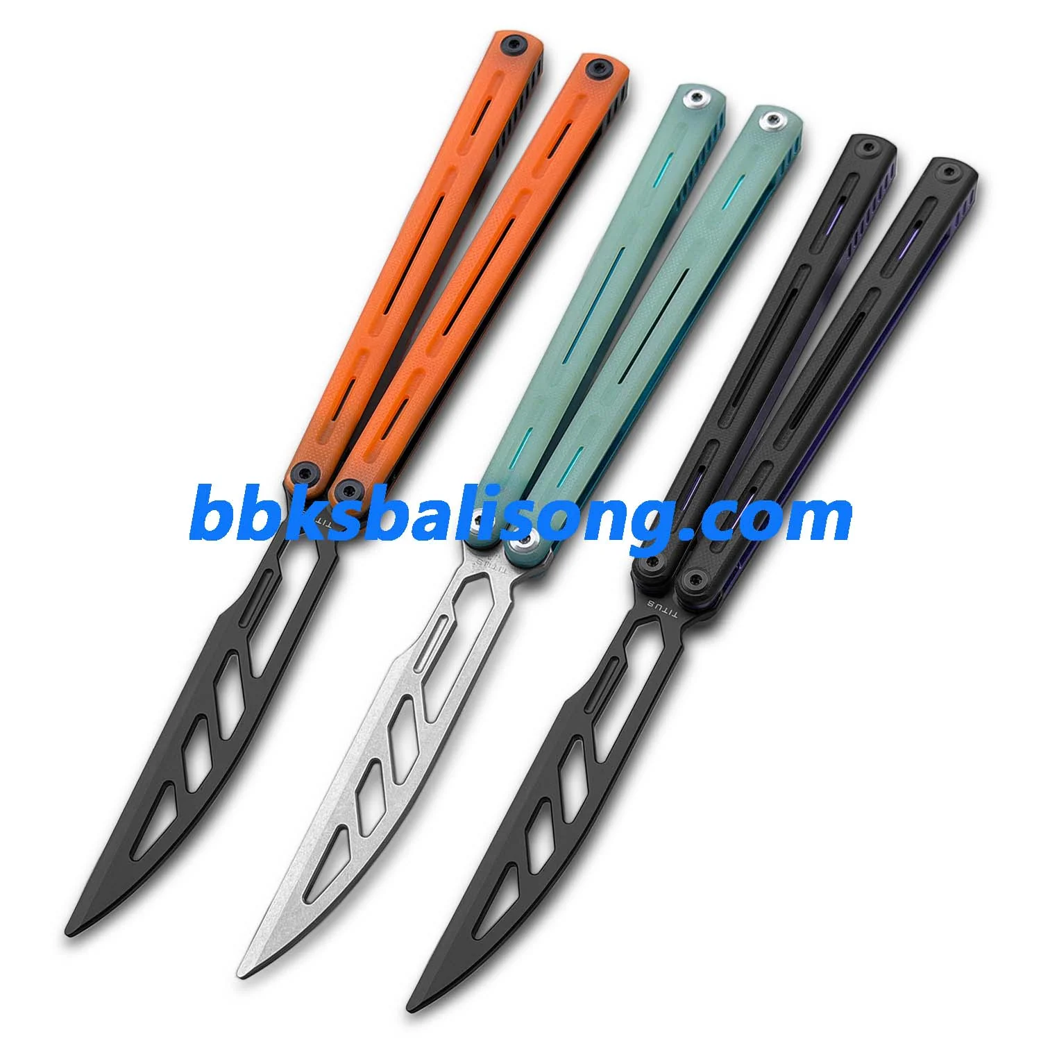 Titus Egrets Original Balisong G10+7075 Aluminum Handle Trainer - Image 3