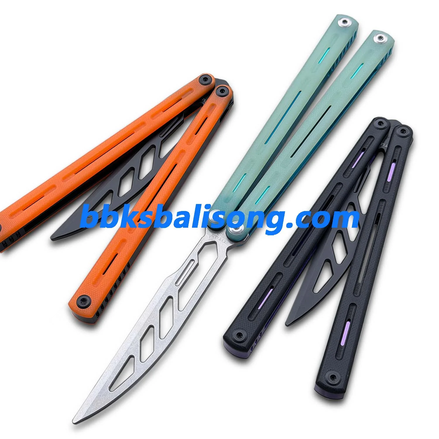 Titus Egrets Original Balisong G10+7075 Aluminum Handle Trainer - Image 4
