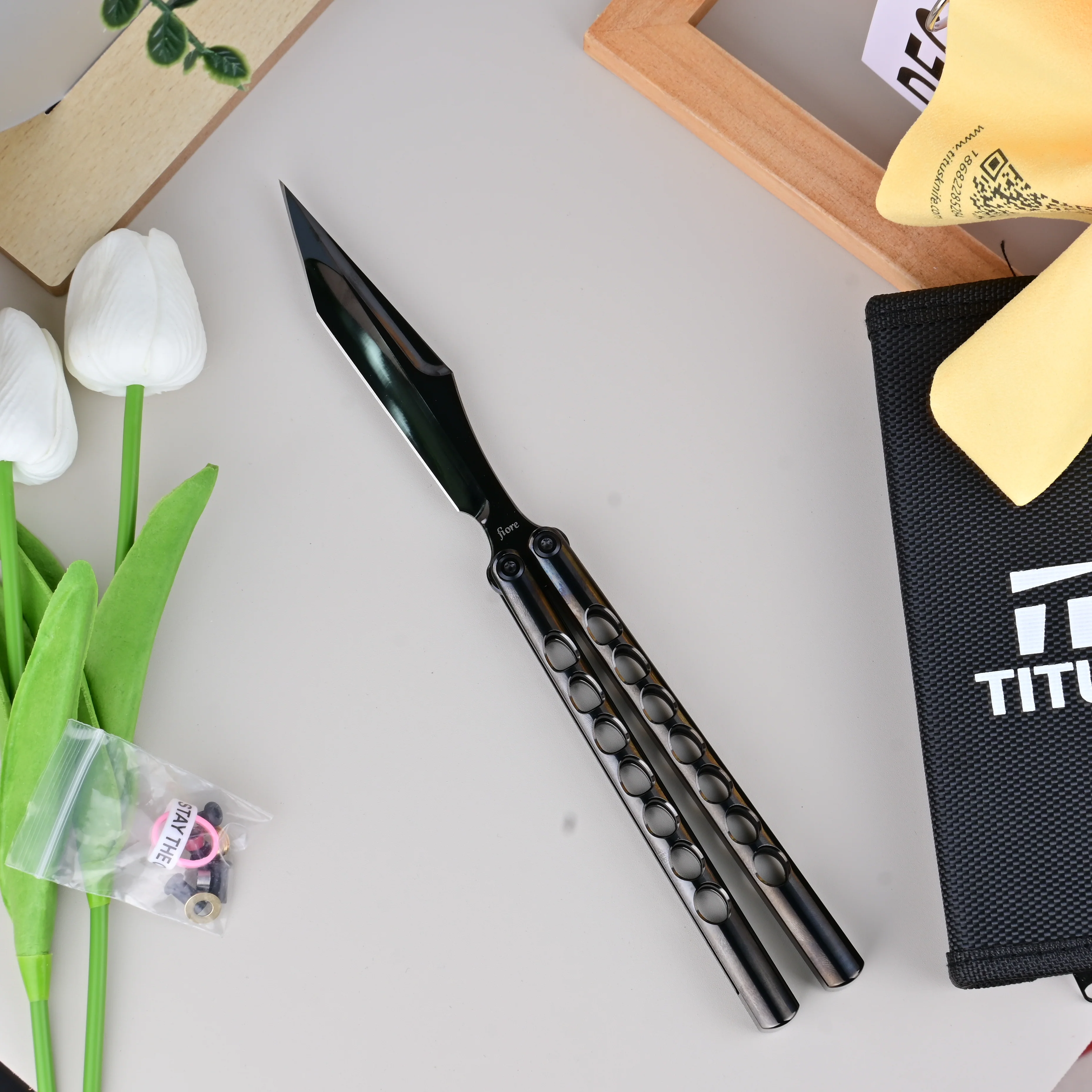 Titus Fiore Balisong Clone Titanium Handle - Image 11